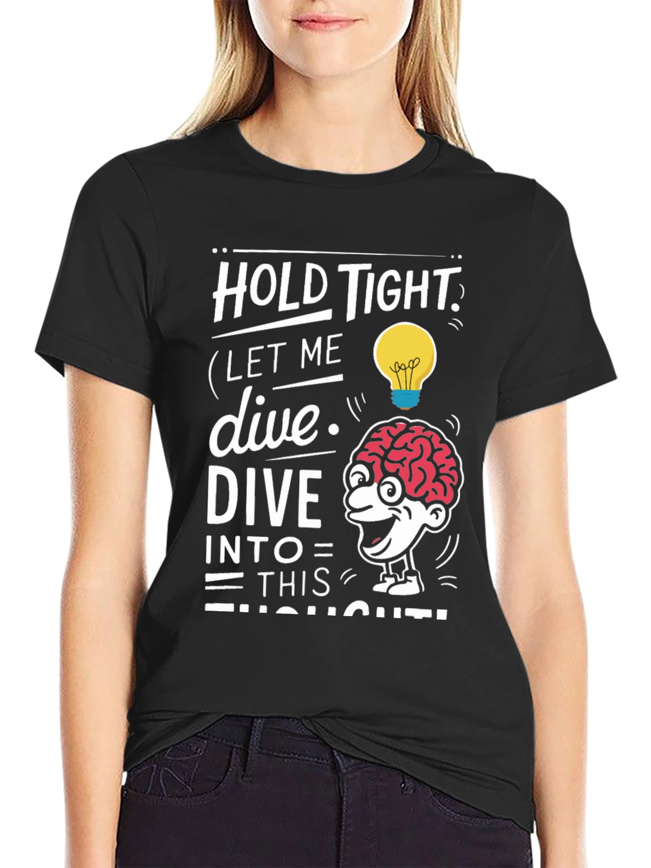 Brainy Thought Black T-Shirt