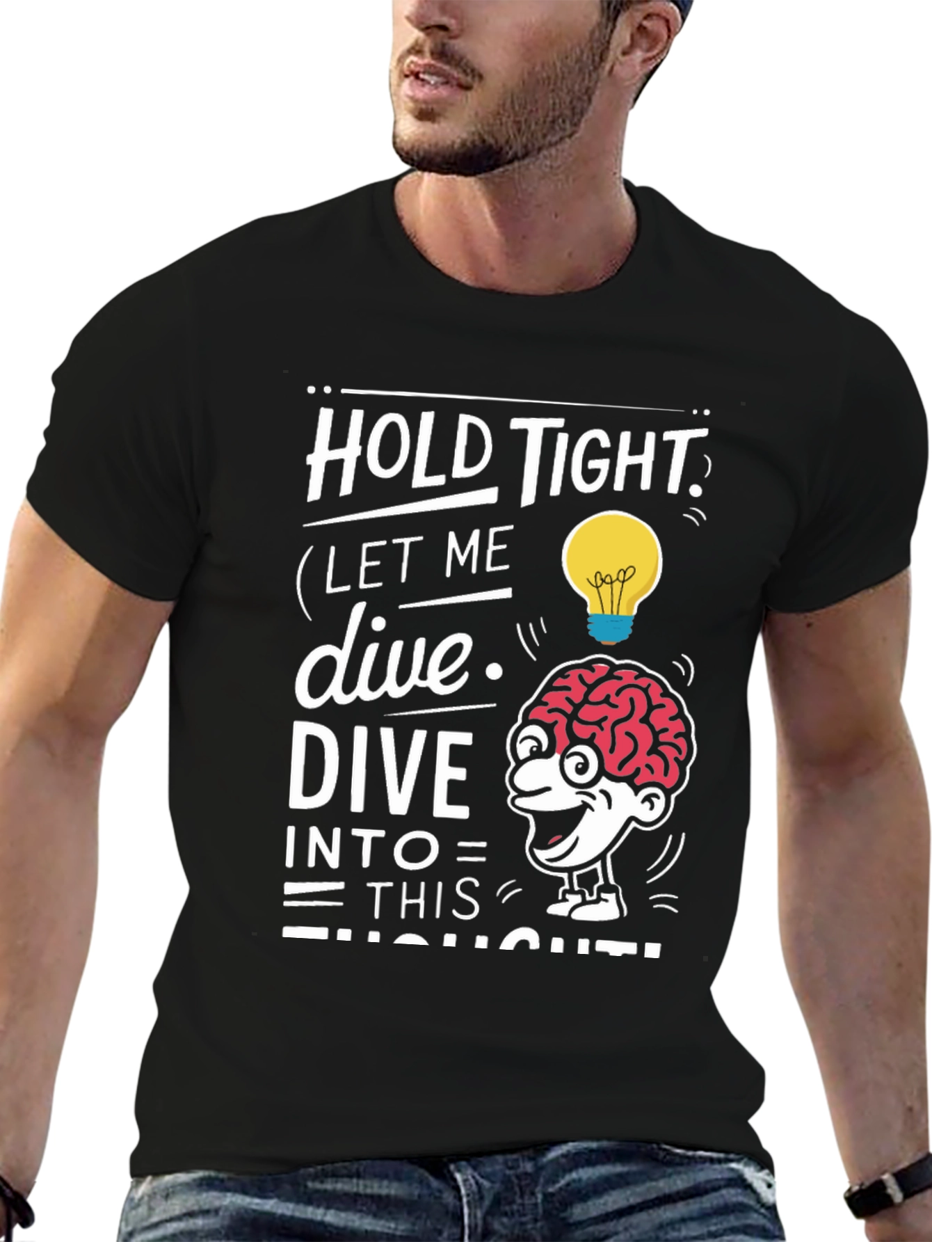 Brainy Thought Black T-Shirt