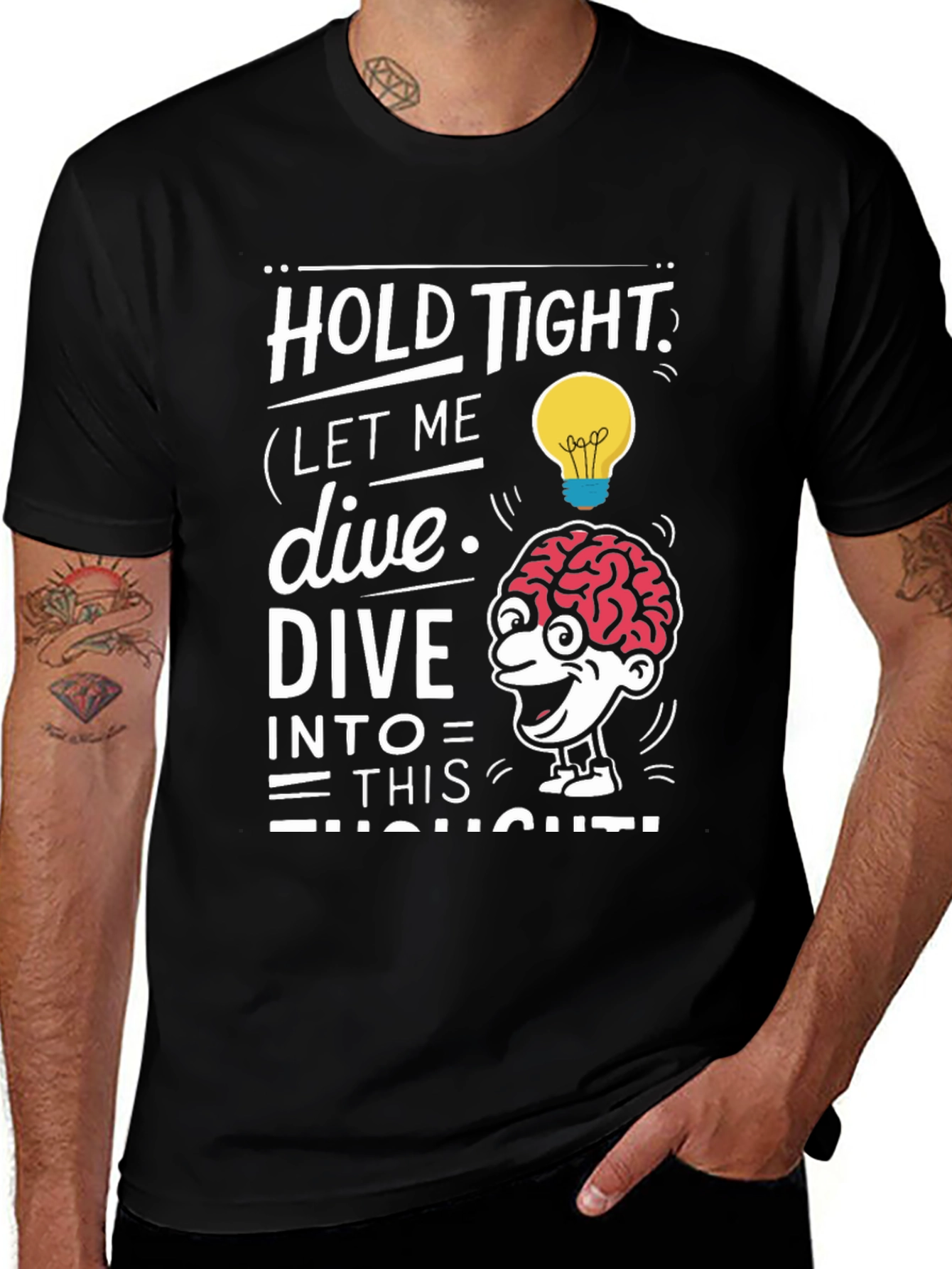 Brainy Thought Black T-Shirt