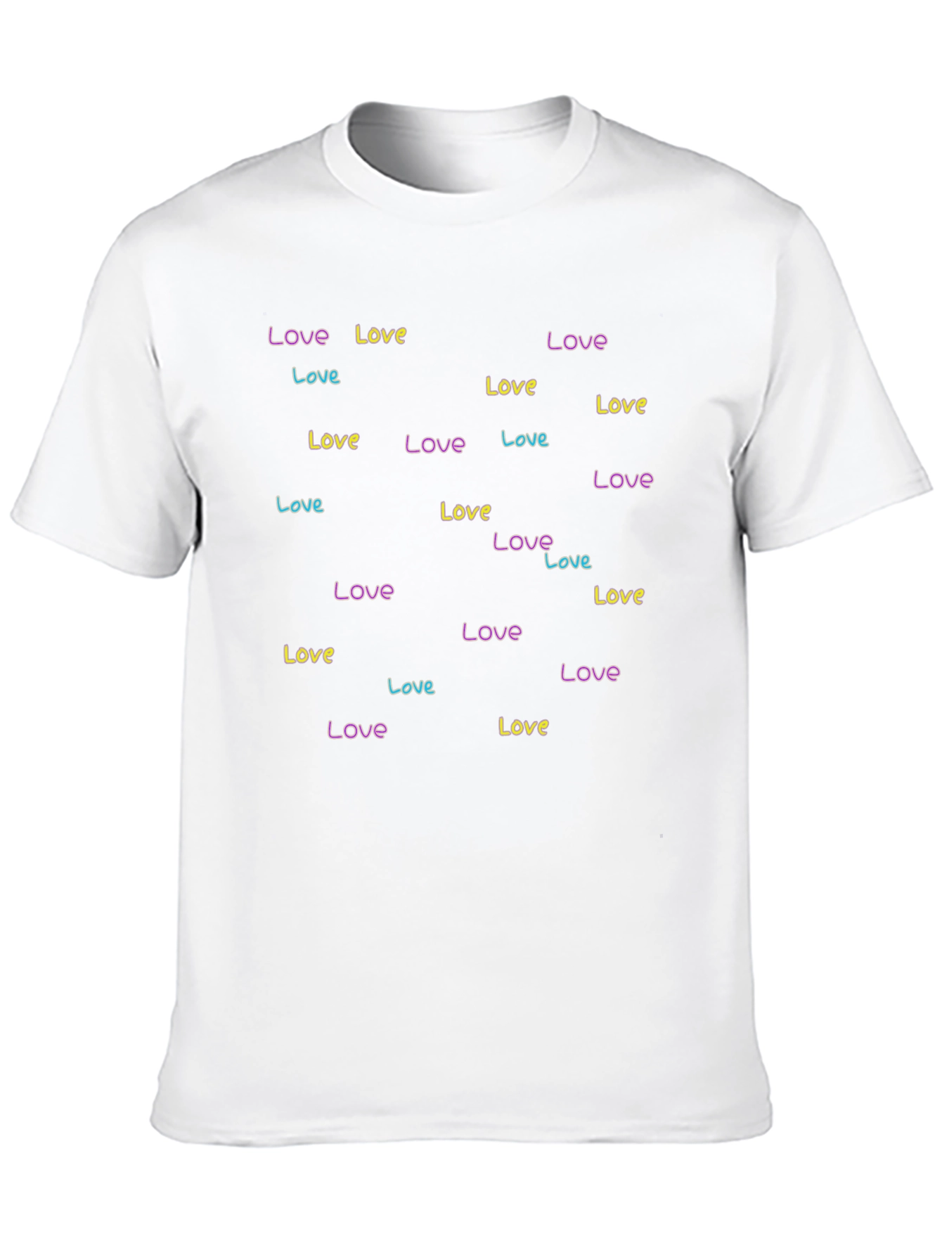 Love Print Black T-Shirt