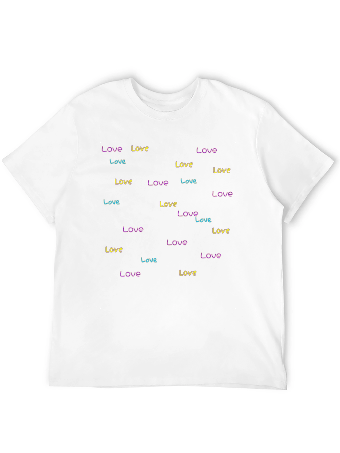 Love Print Black T-Shirt