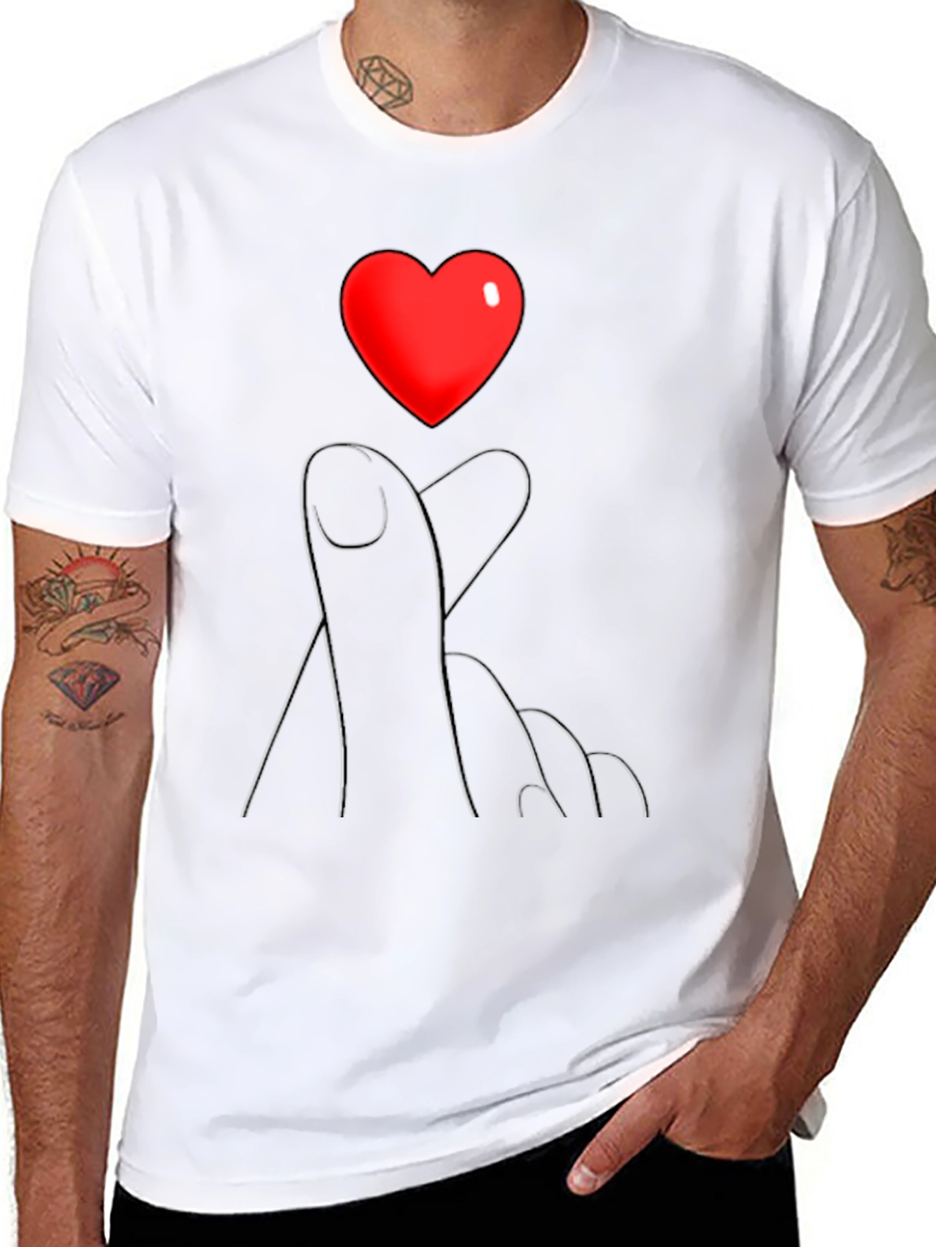 Heart Hands Graphic Tee - Express Your Love!