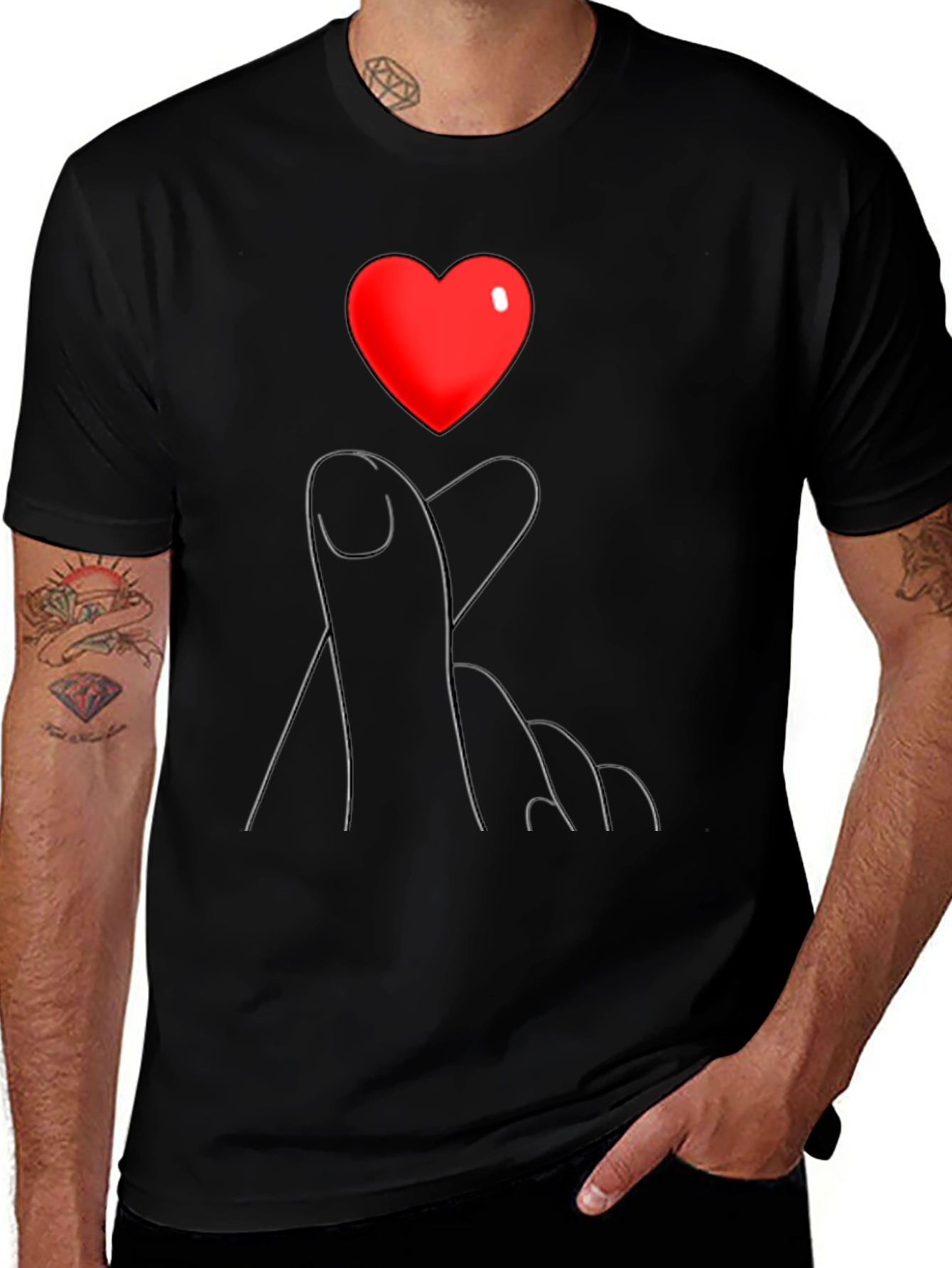 Heart Hands Graphic Tee - Express Your Love!