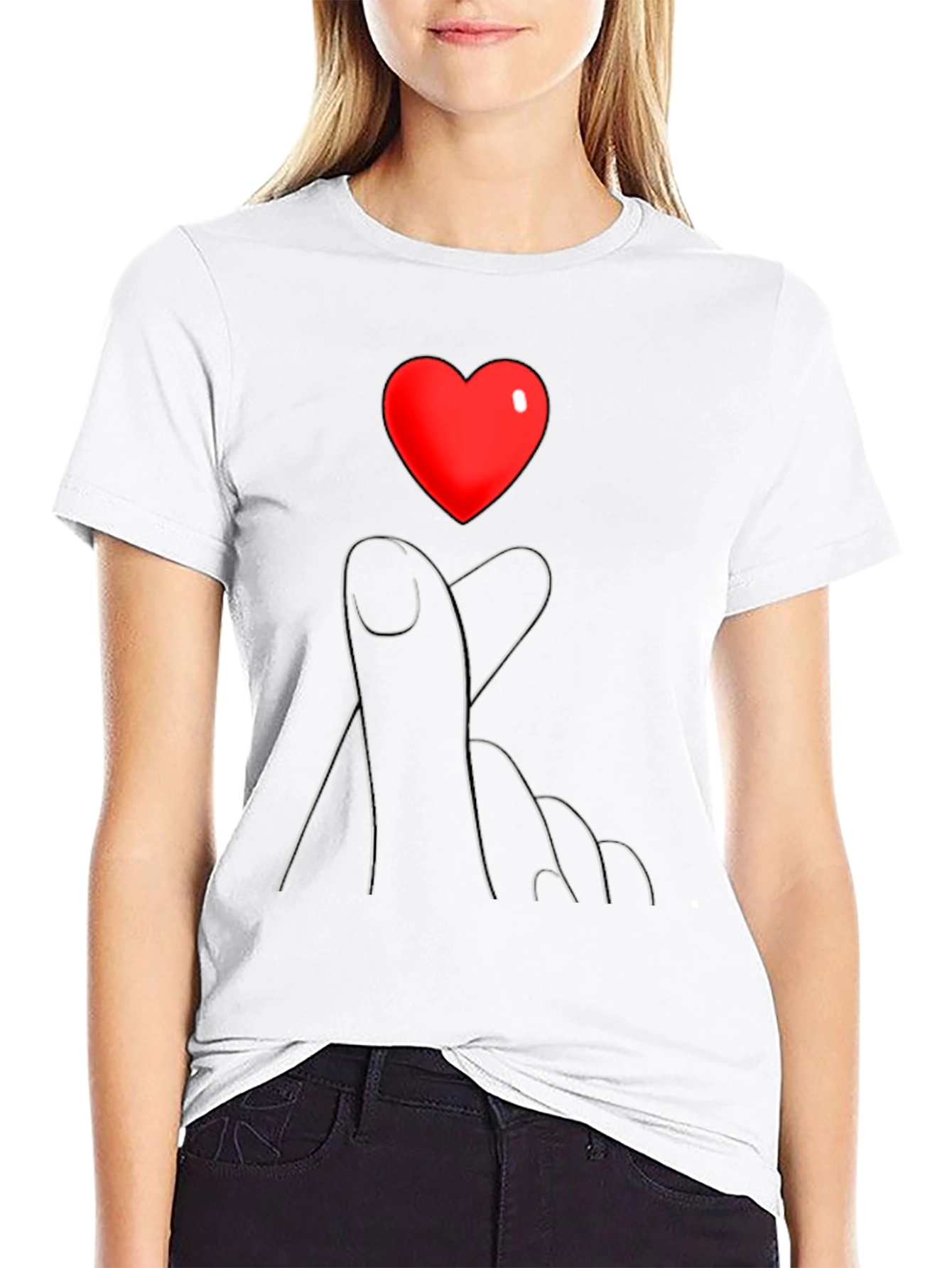 Heart Hands Graphic Tee - Express Your Love!