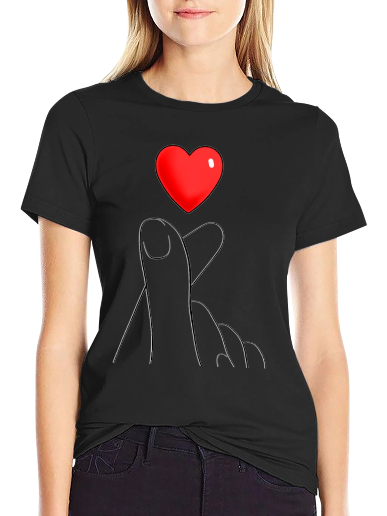 Heart Hands Graphic Tee - Express Your Love!