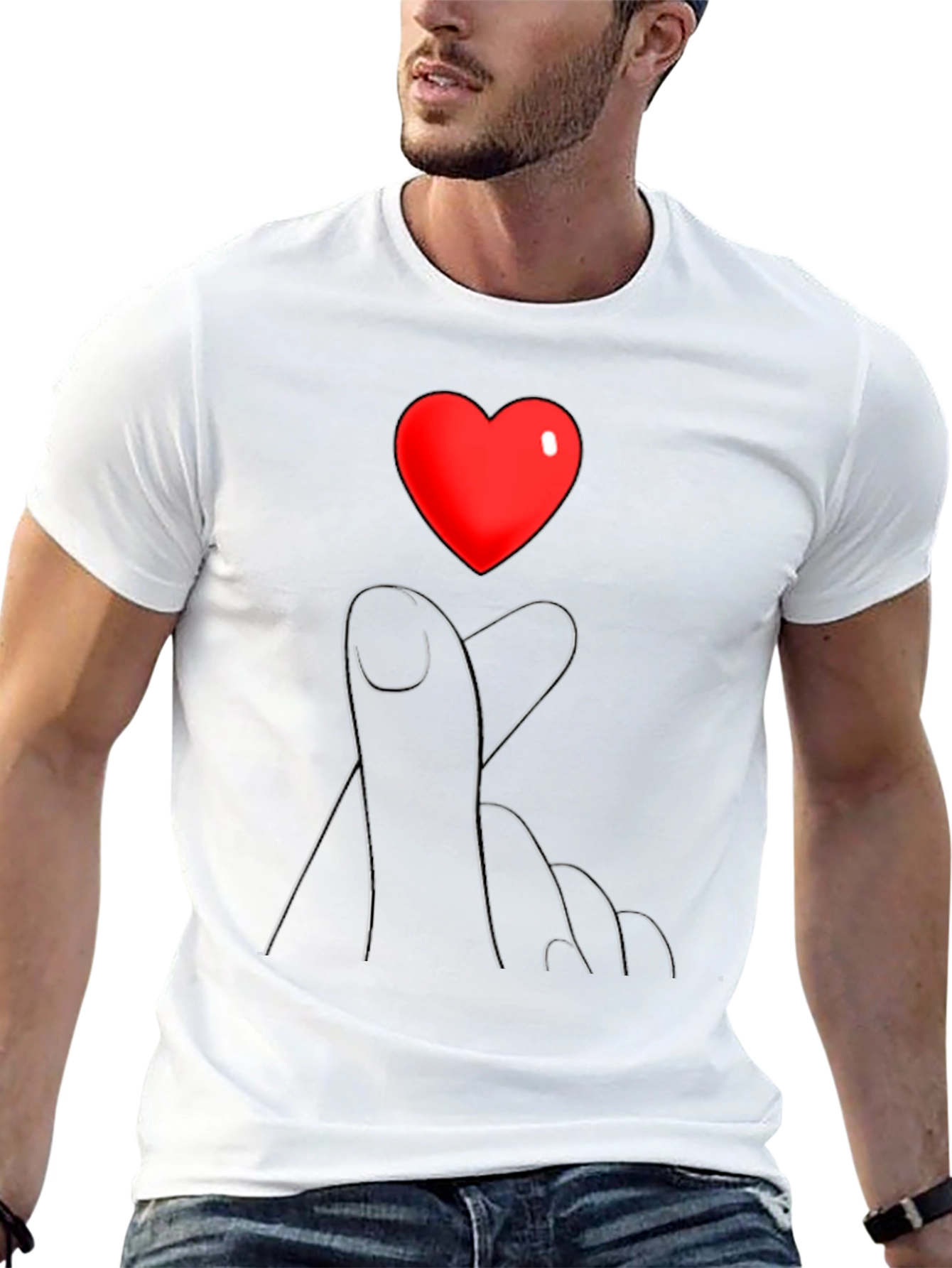 Heart Hands Graphic Tee - Express Your Love!