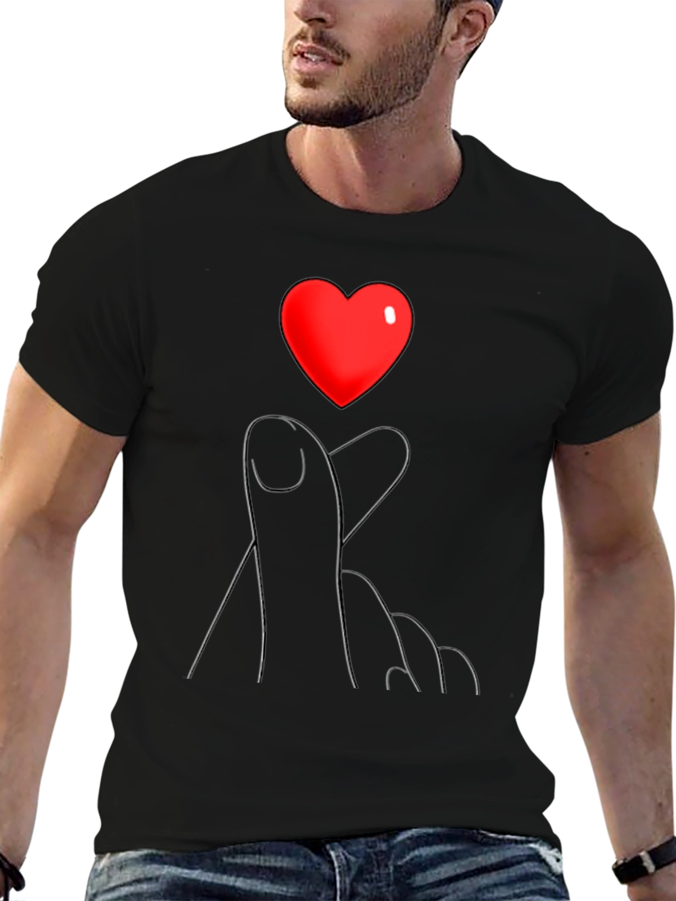 Heart Hands Graphic Tee - Express Your Love!