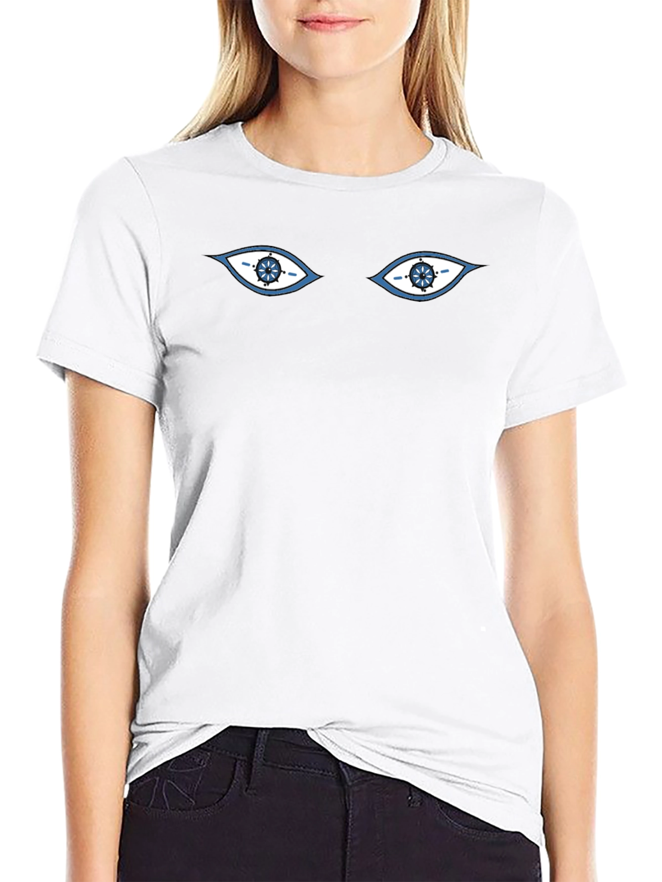 Mystic Eyes Graphic Tee - Black Cotton T-Shirt