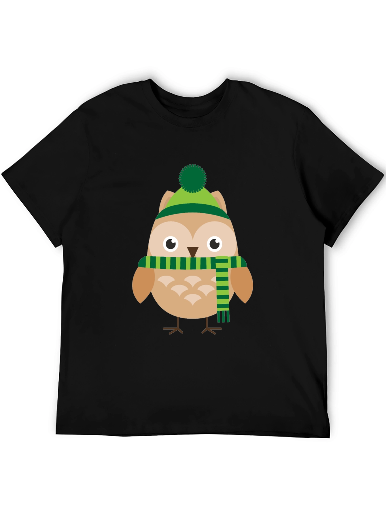 Winter Owl T-Shirt Cartoon Style Tee