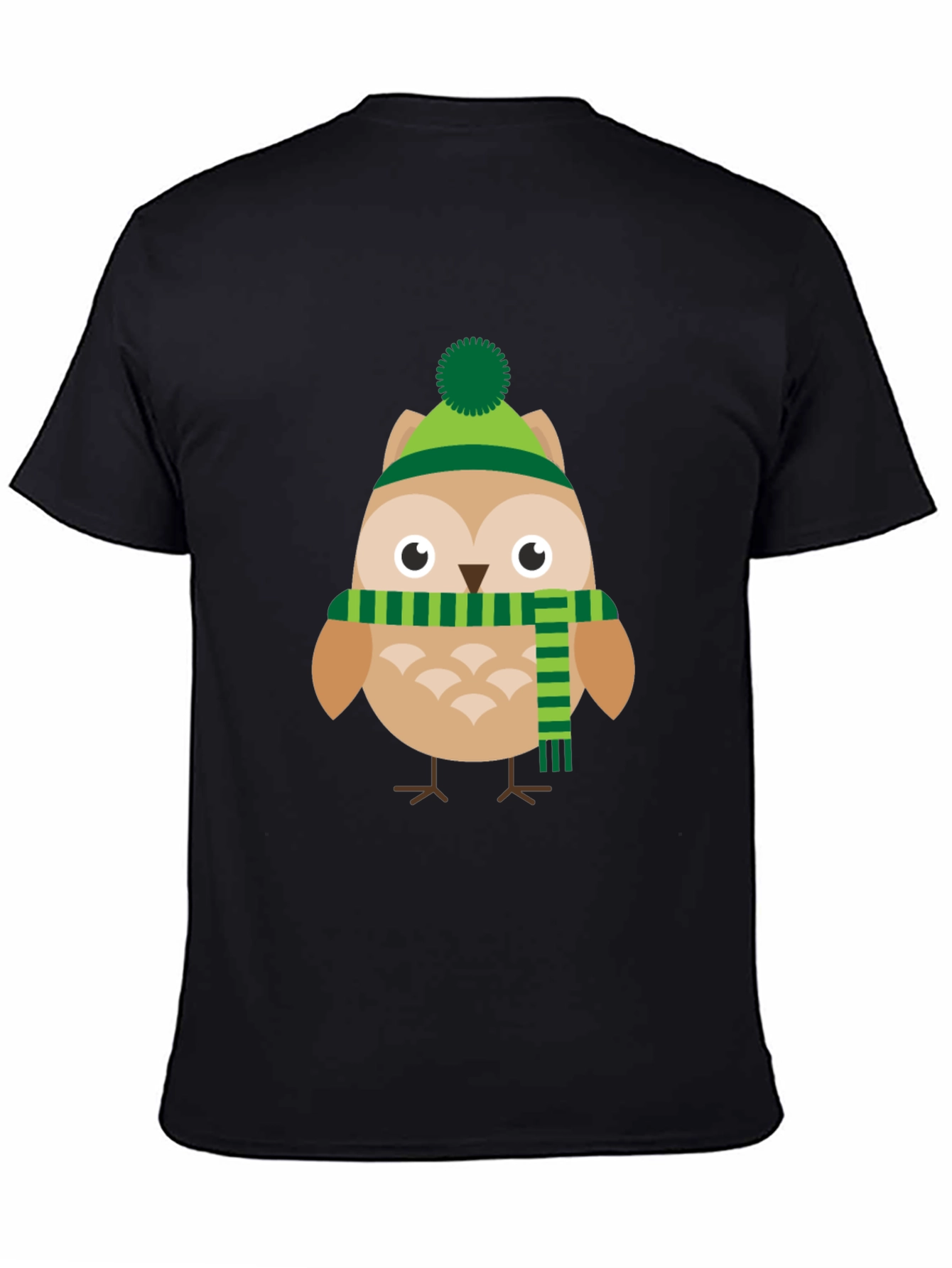 Winter Owl T-Shirt Cartoon Style Tee