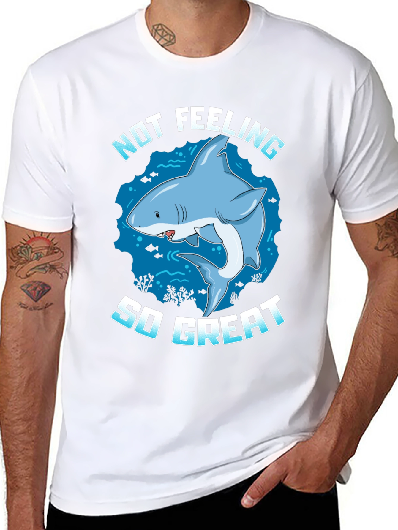 Not Feeling So Great Shark Graphic Tee