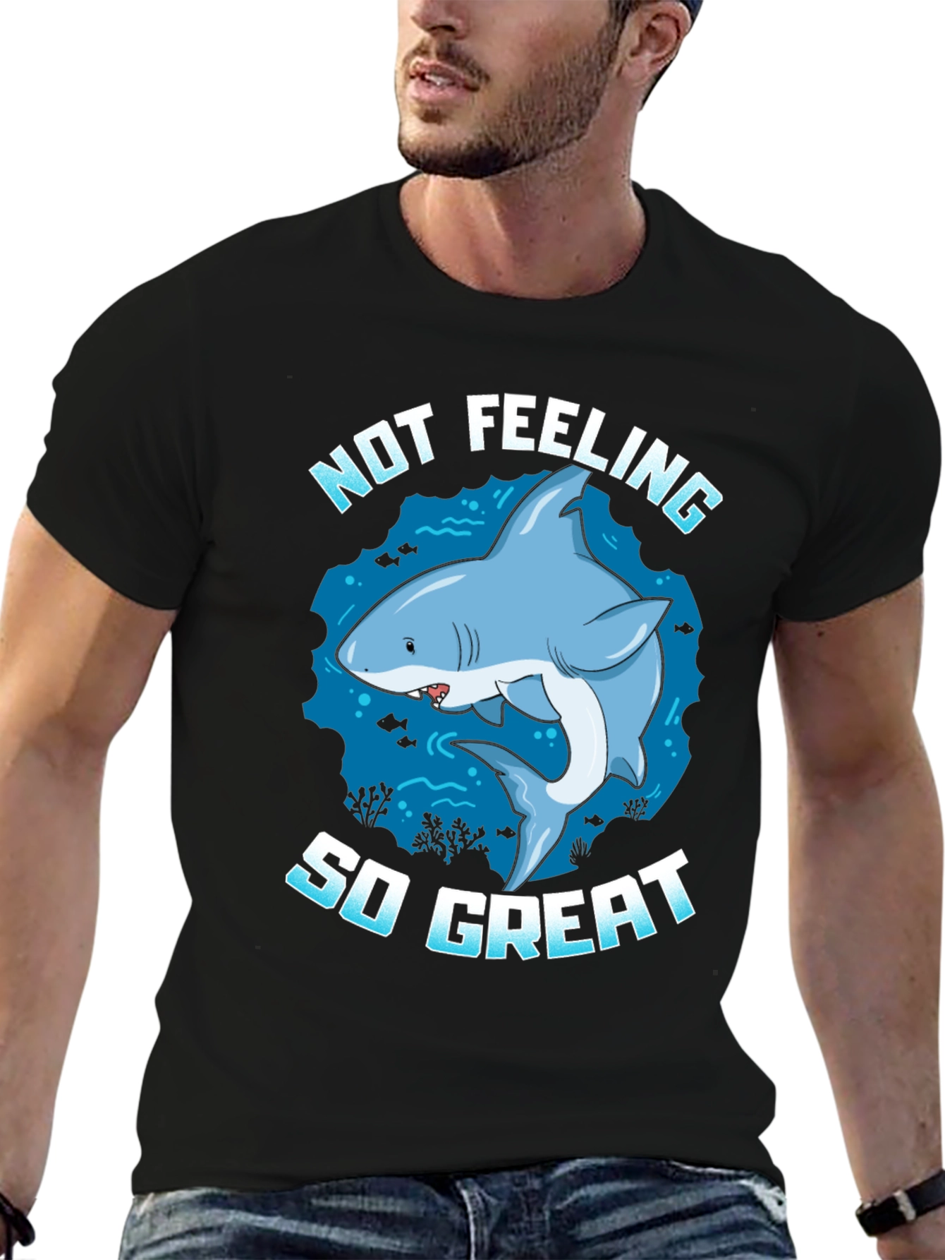 Not Feeling So Great Shark Graphic Tee