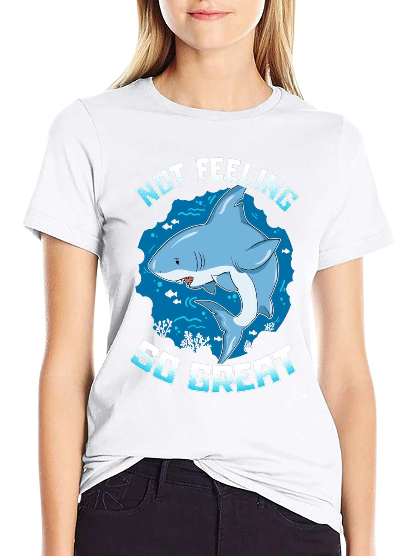 Not Feeling So Great Shark Graphic Tee