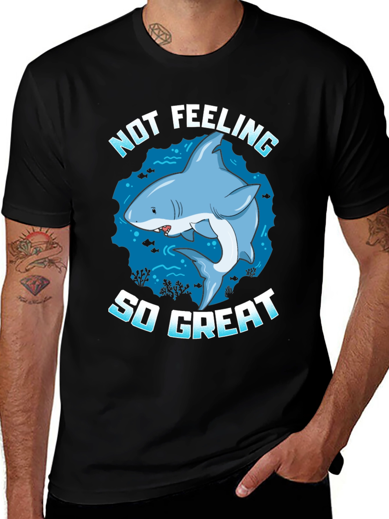 Not Feeling So Great Shark Graphic Tee