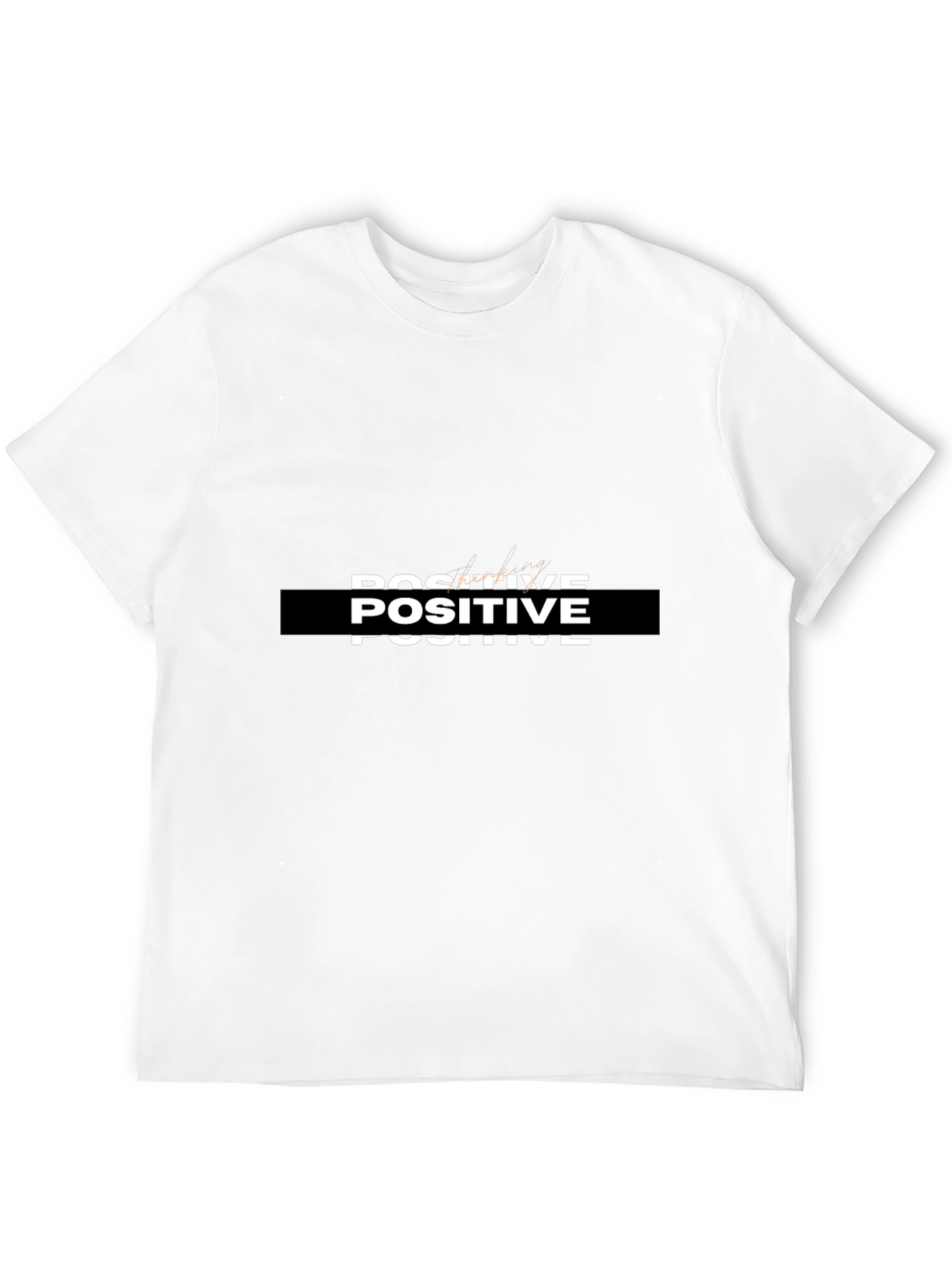 Positive Graphic Print Black T-Shirt