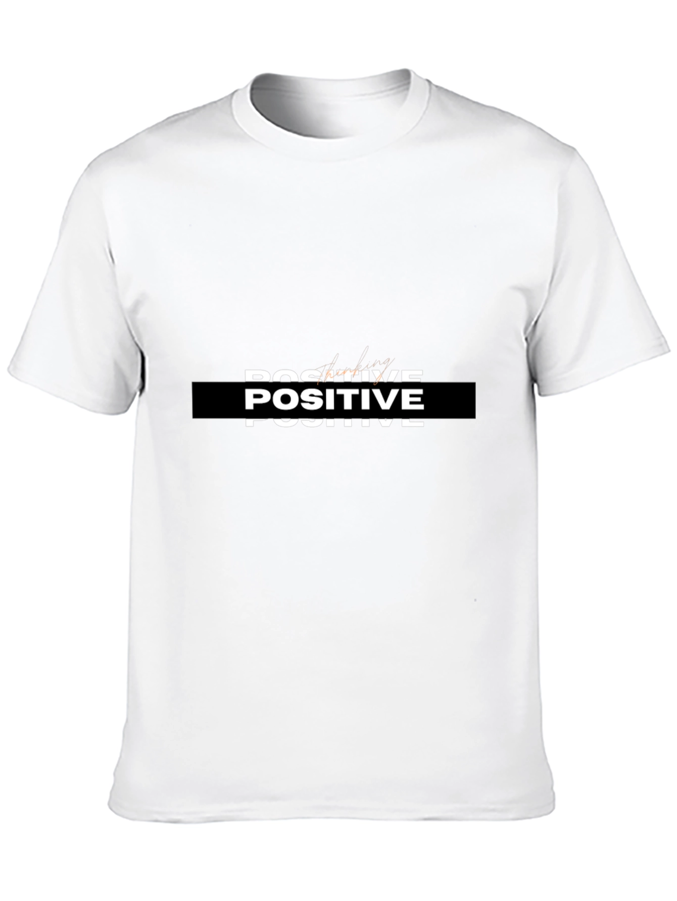 Positive Graphic Print Black T-Shirt