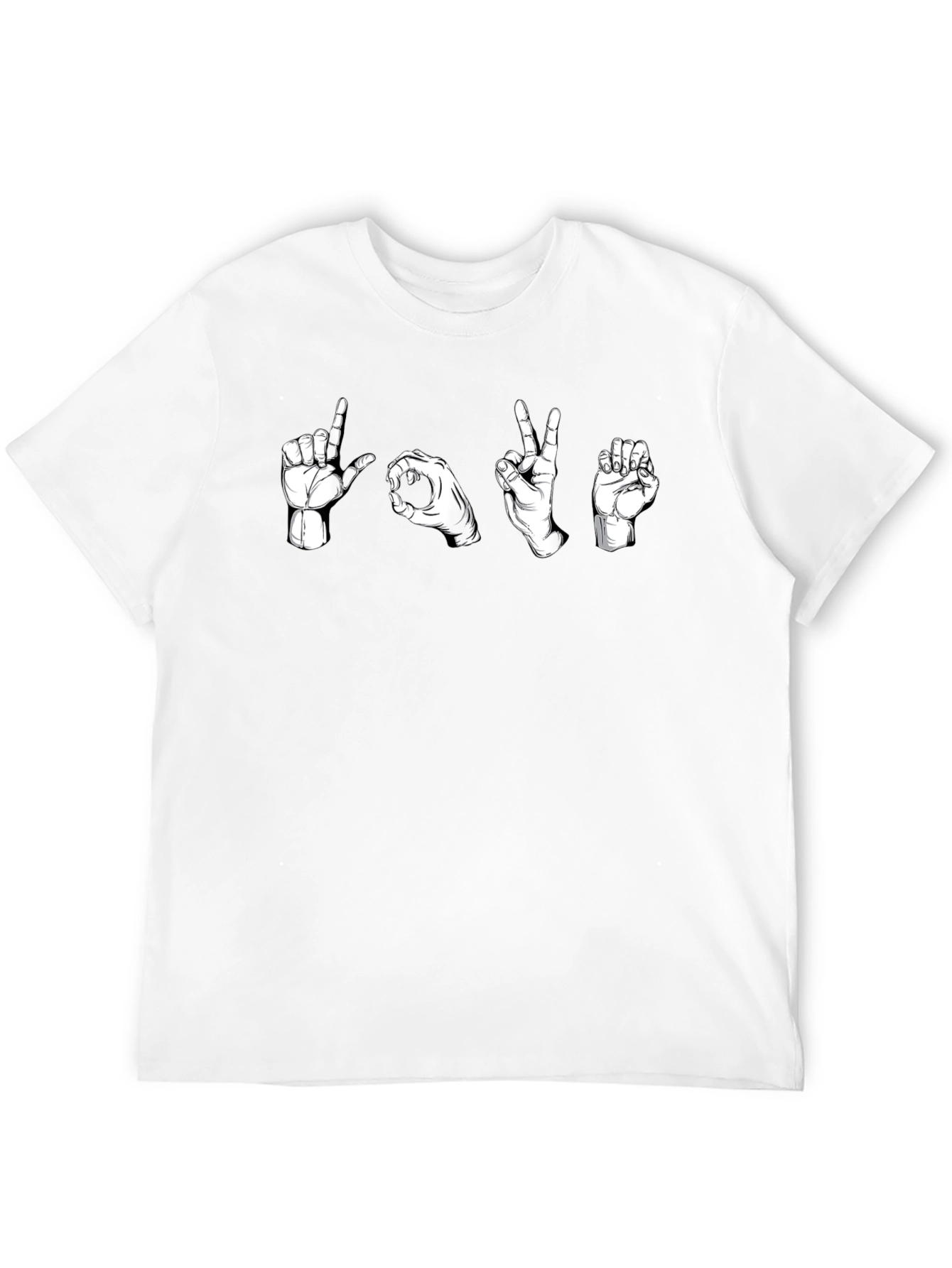 LOVE Sign Language Graphic T-Shirt