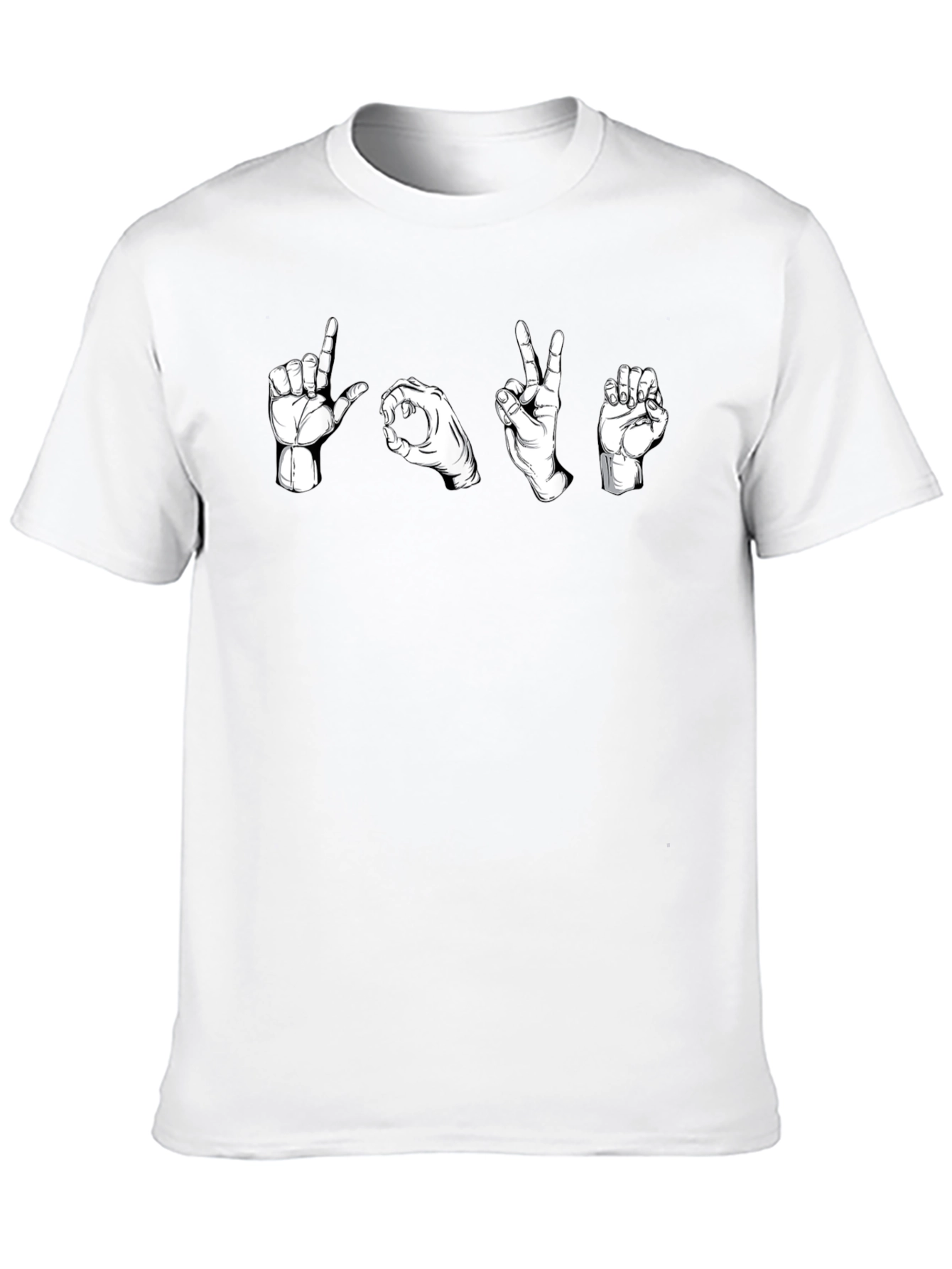 LOVE Sign Language Graphic T-Shirt