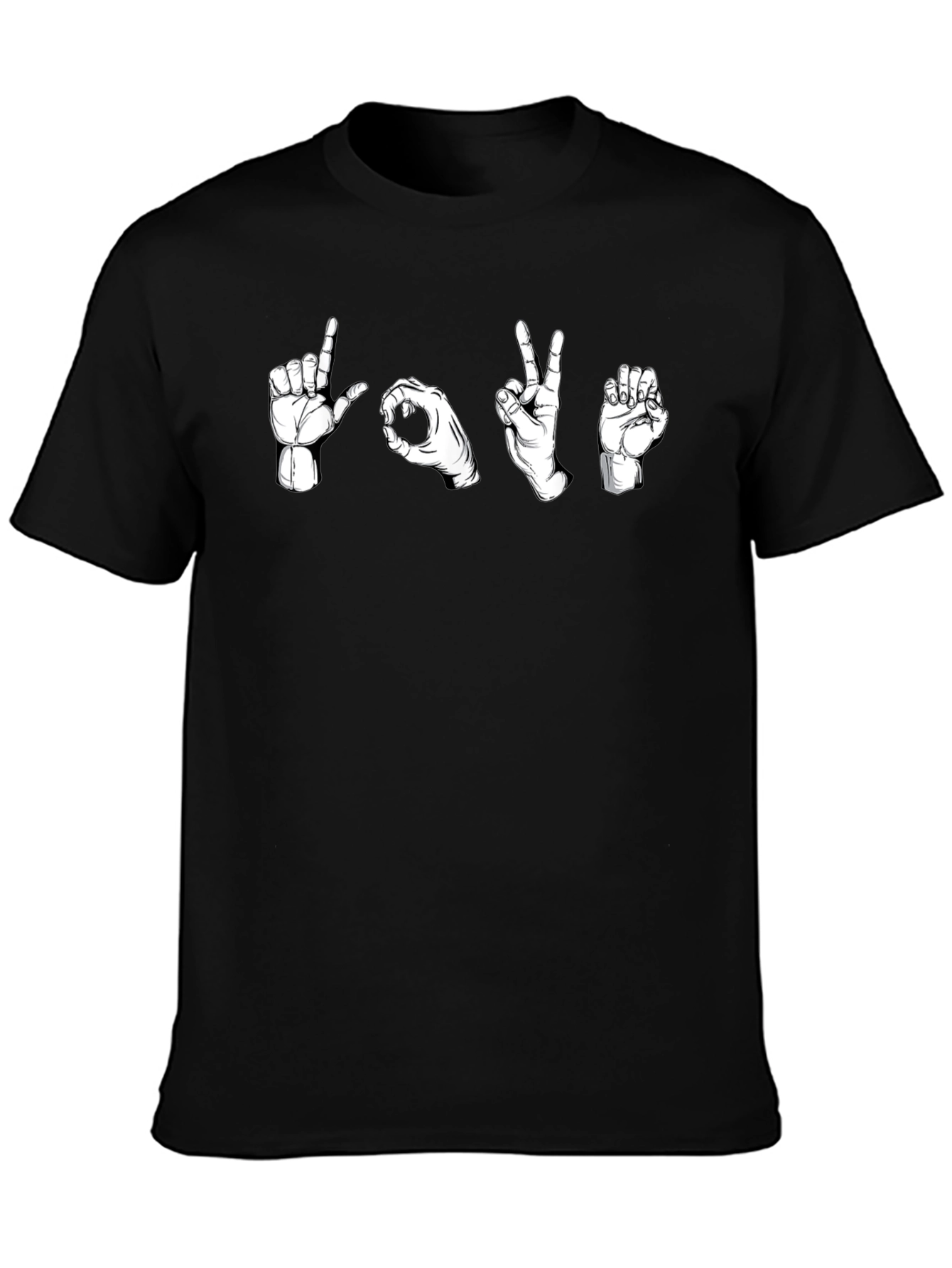 LOVE Sign Language Graphic T-Shirt