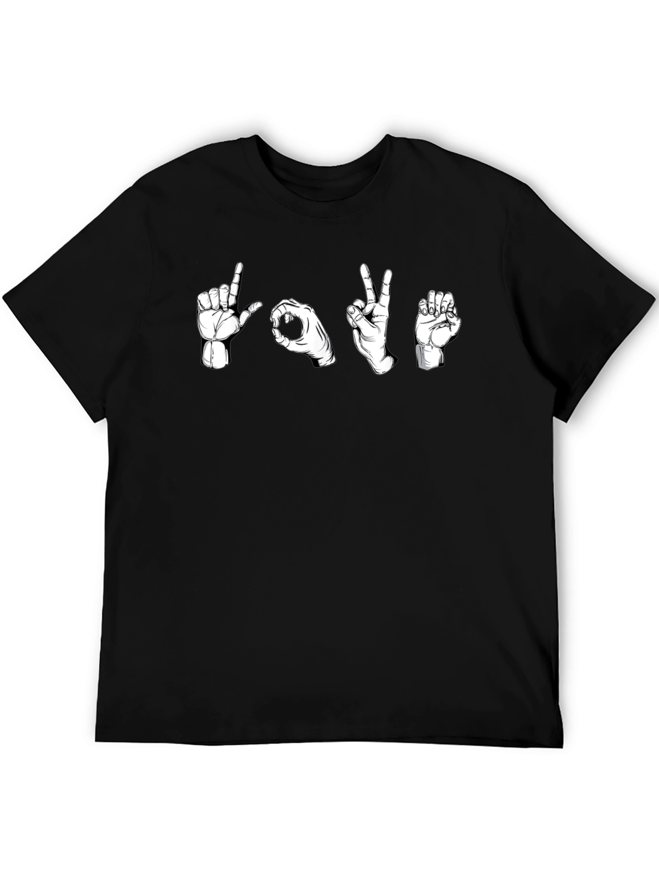 LOVE Sign Language Graphic T-Shirt