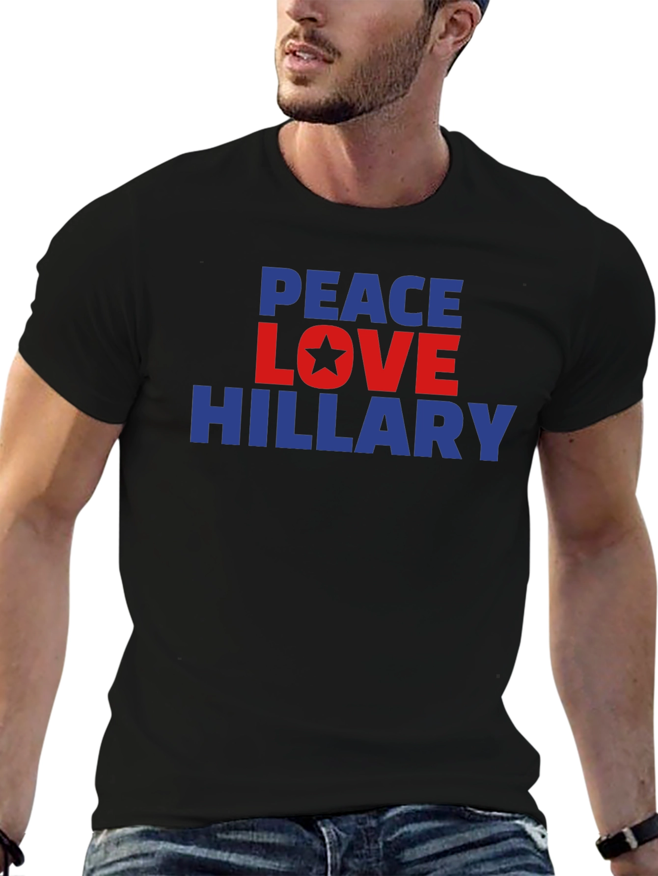 Peace Love Hillary T-Shirt Political Statement Tee