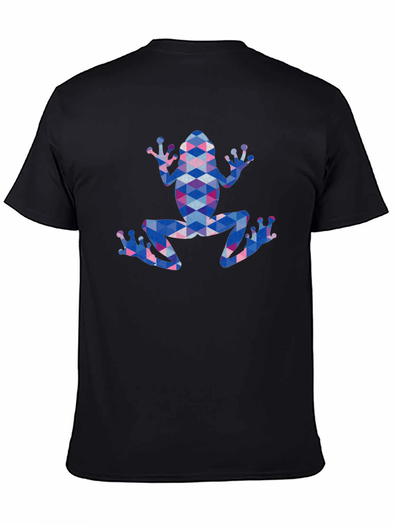 Geometric Frog Graphic Tee - Stylish Patterned Design