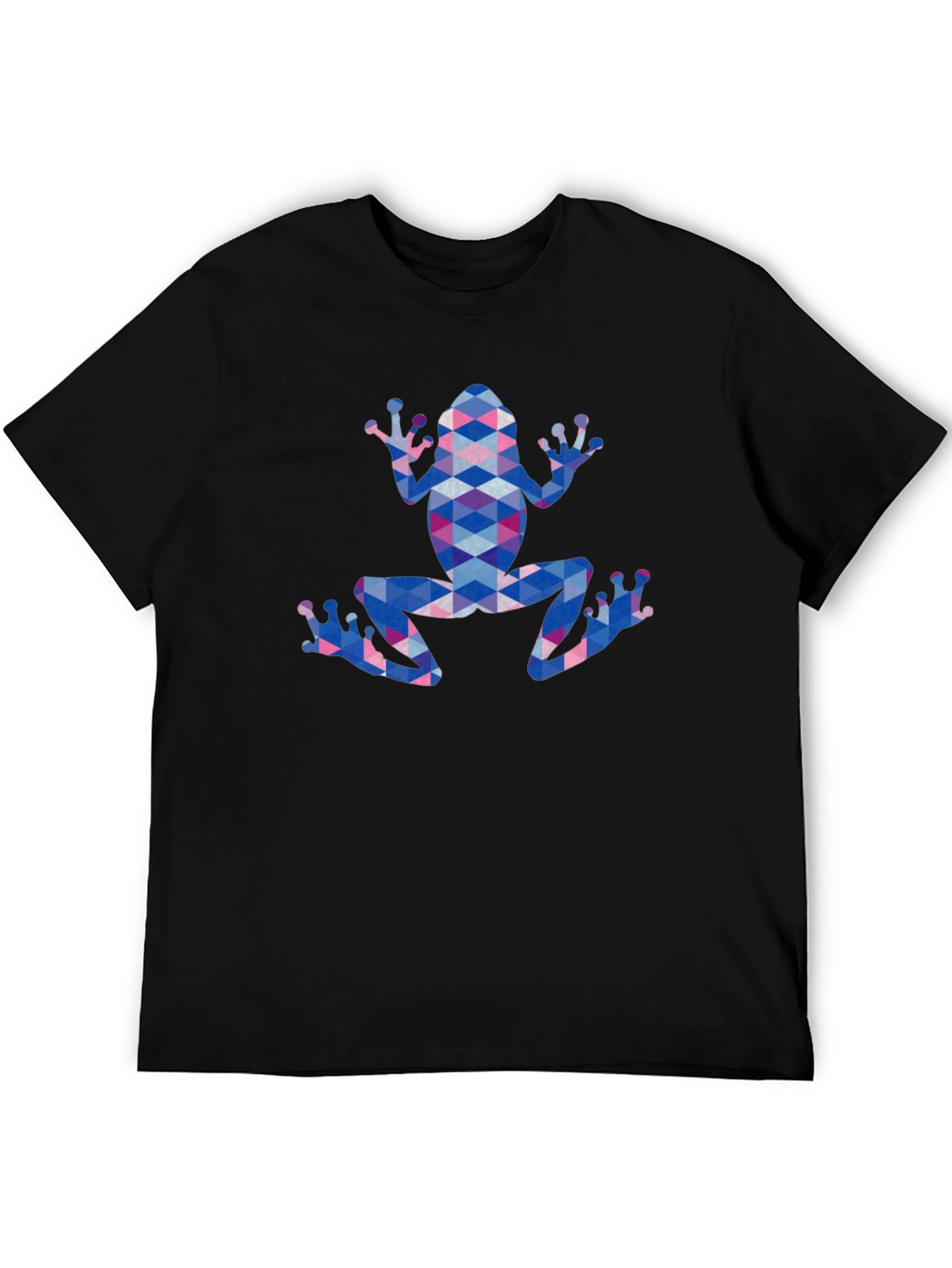 Geometric Frog Graphic Tee - Stylish Patterned Design