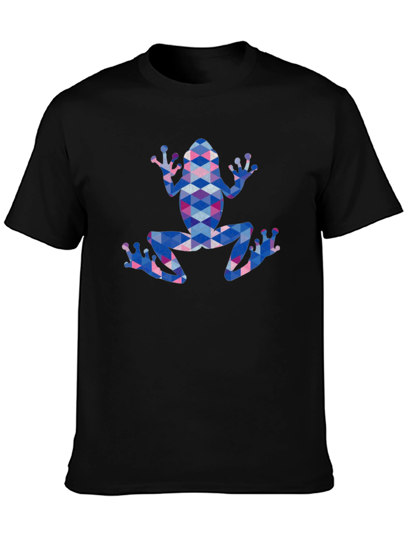 Geometric Frog Graphic Tee - Stylish Patterned Design