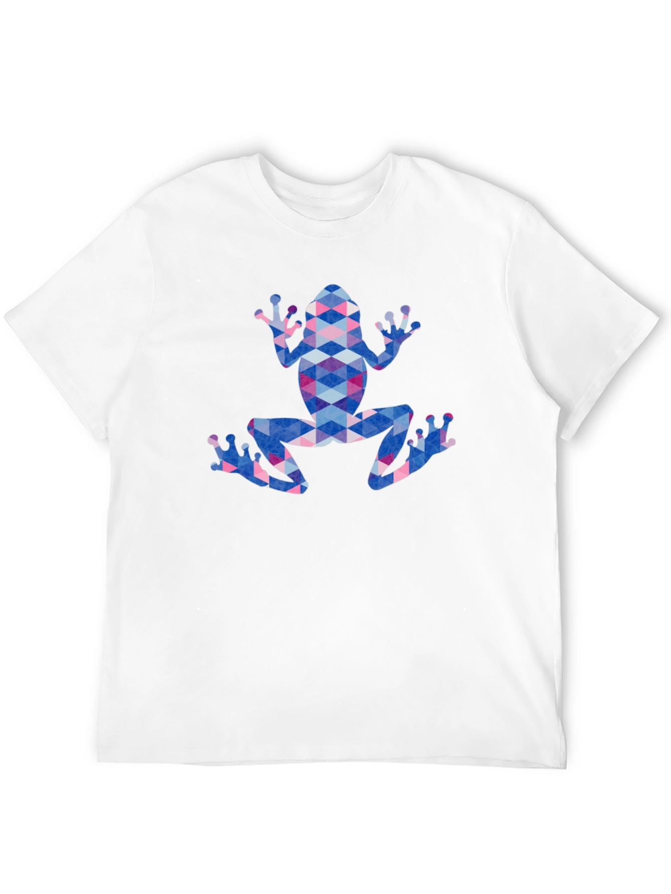 Geometric Frog Graphic Tee - Stylish Patterned Design