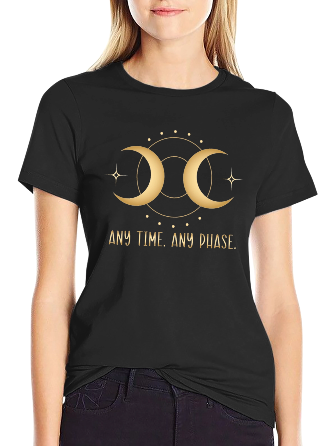 Mystic Moon Phase Graphic T-Shirt