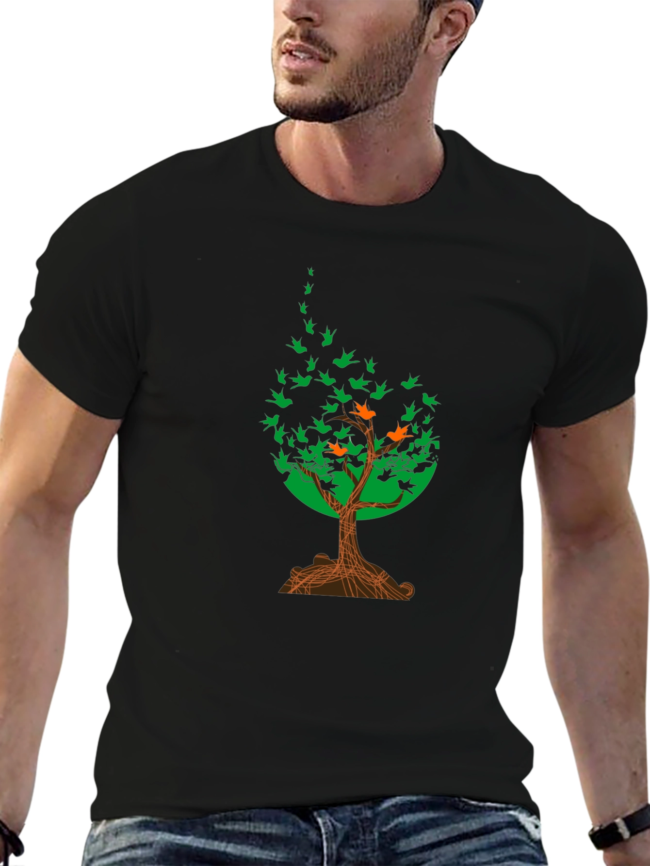Natures Flight T-Shirt: Tree of Birds Design