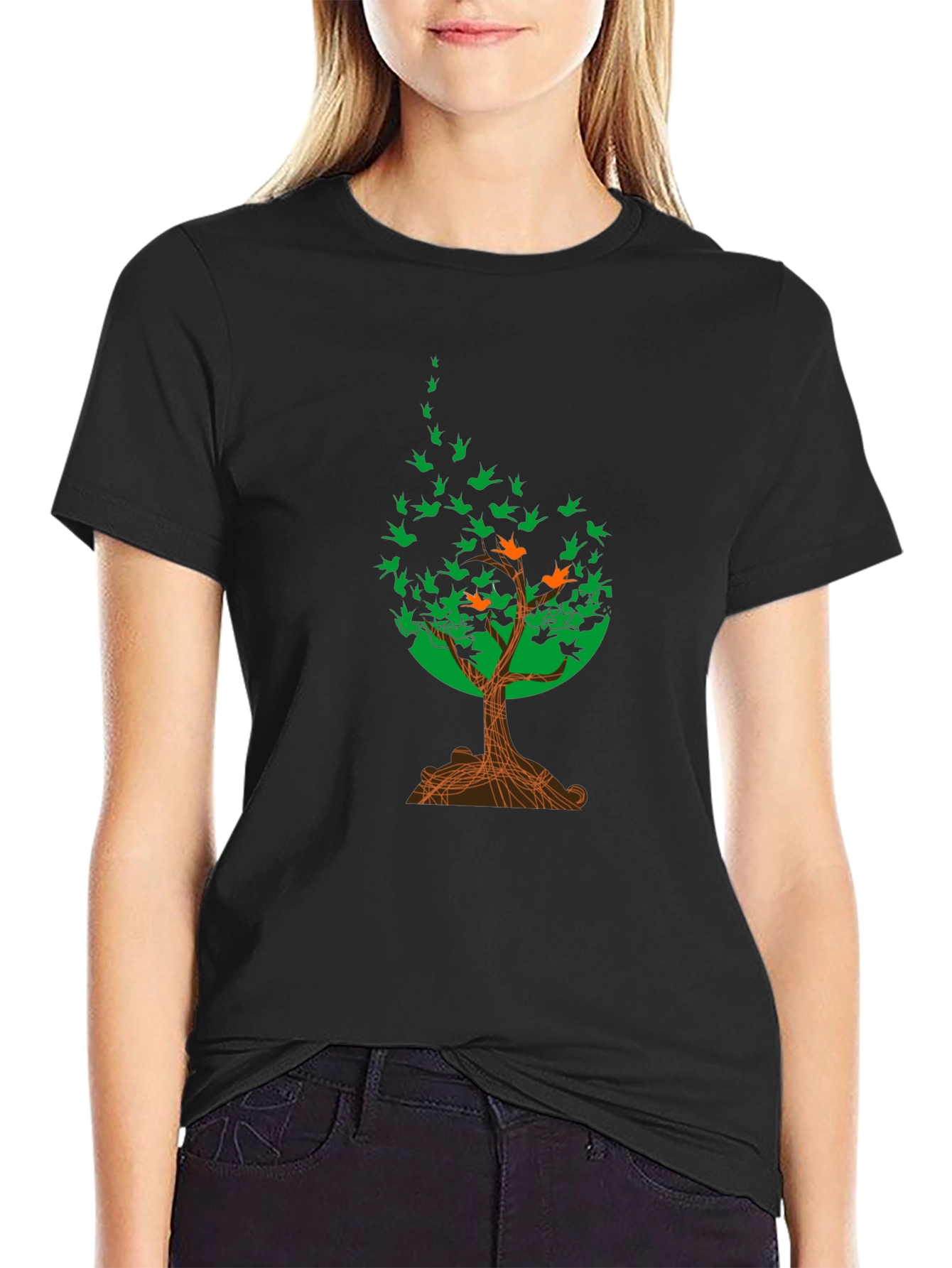 Natures Flight T-Shirt: Tree of Birds Design