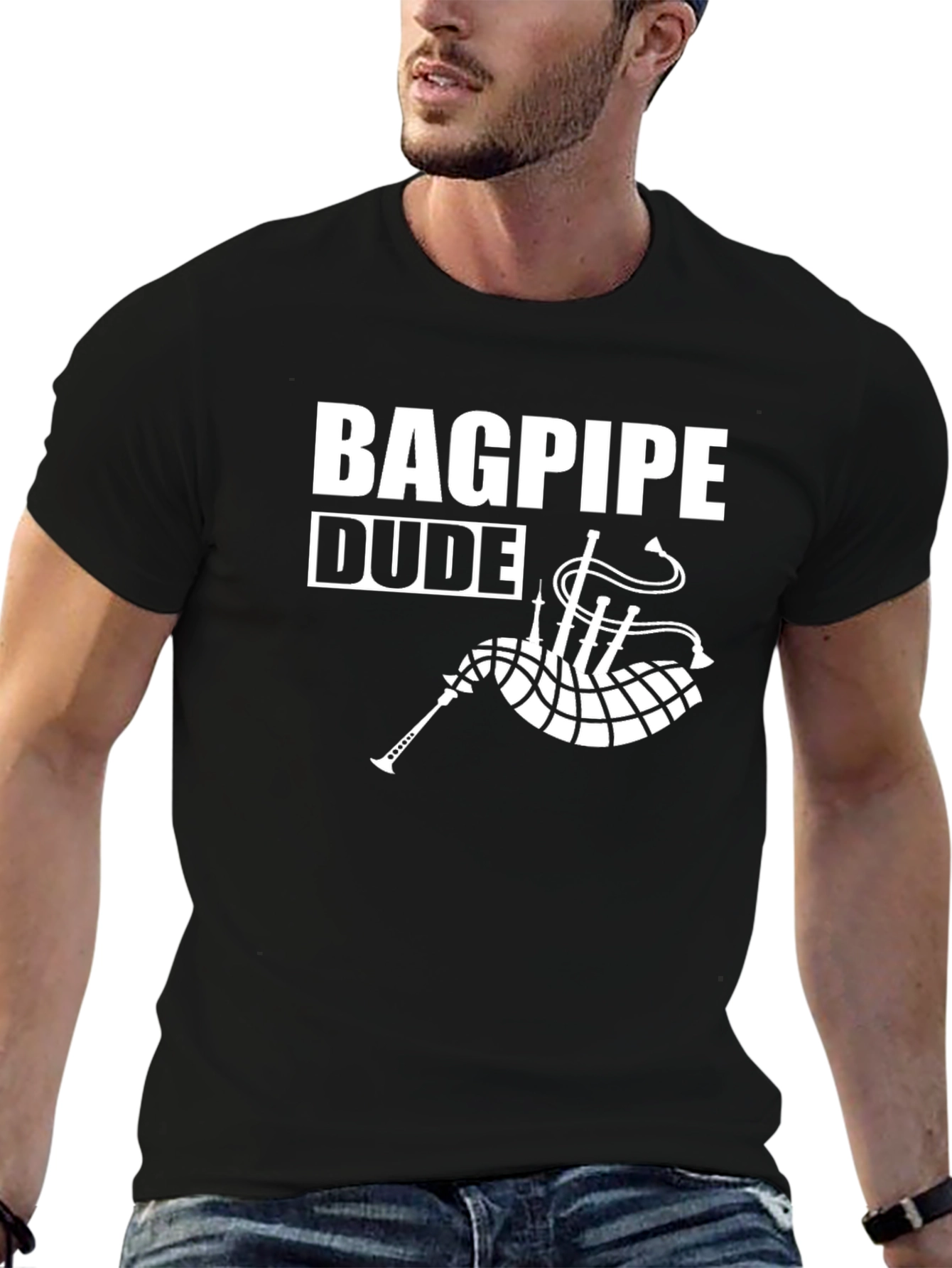 Bagpipe Dude Graphic T-Shirt