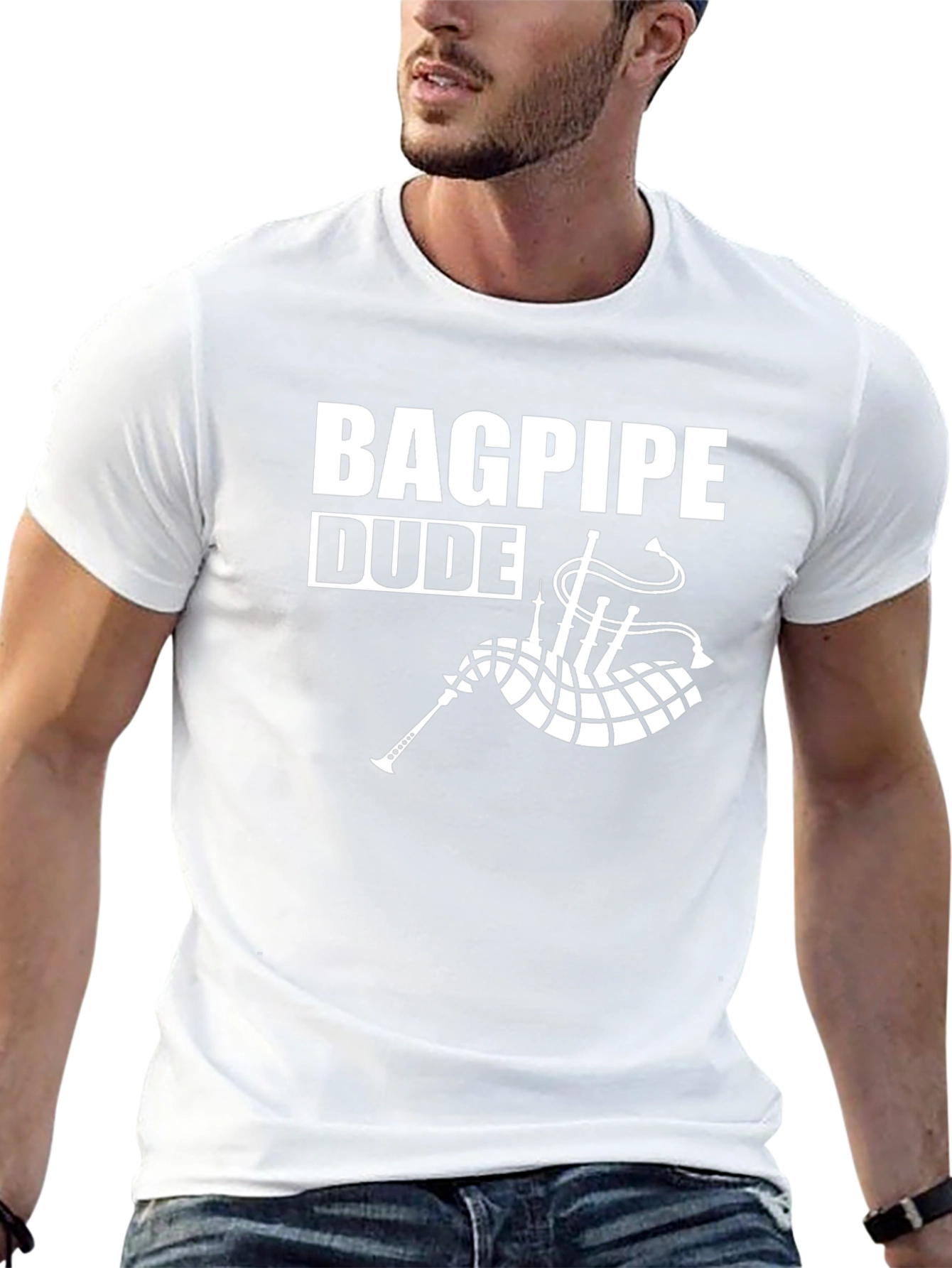 Bagpipe Dude Graphic T-Shirt