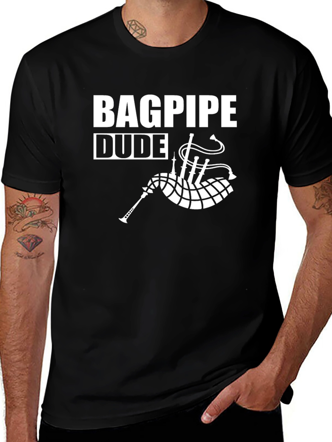 Bagpipe Dude Graphic T-Shirt