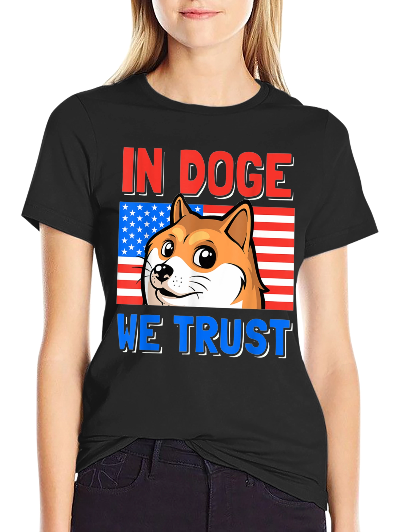 In Doge We Trust Black T-Shirt