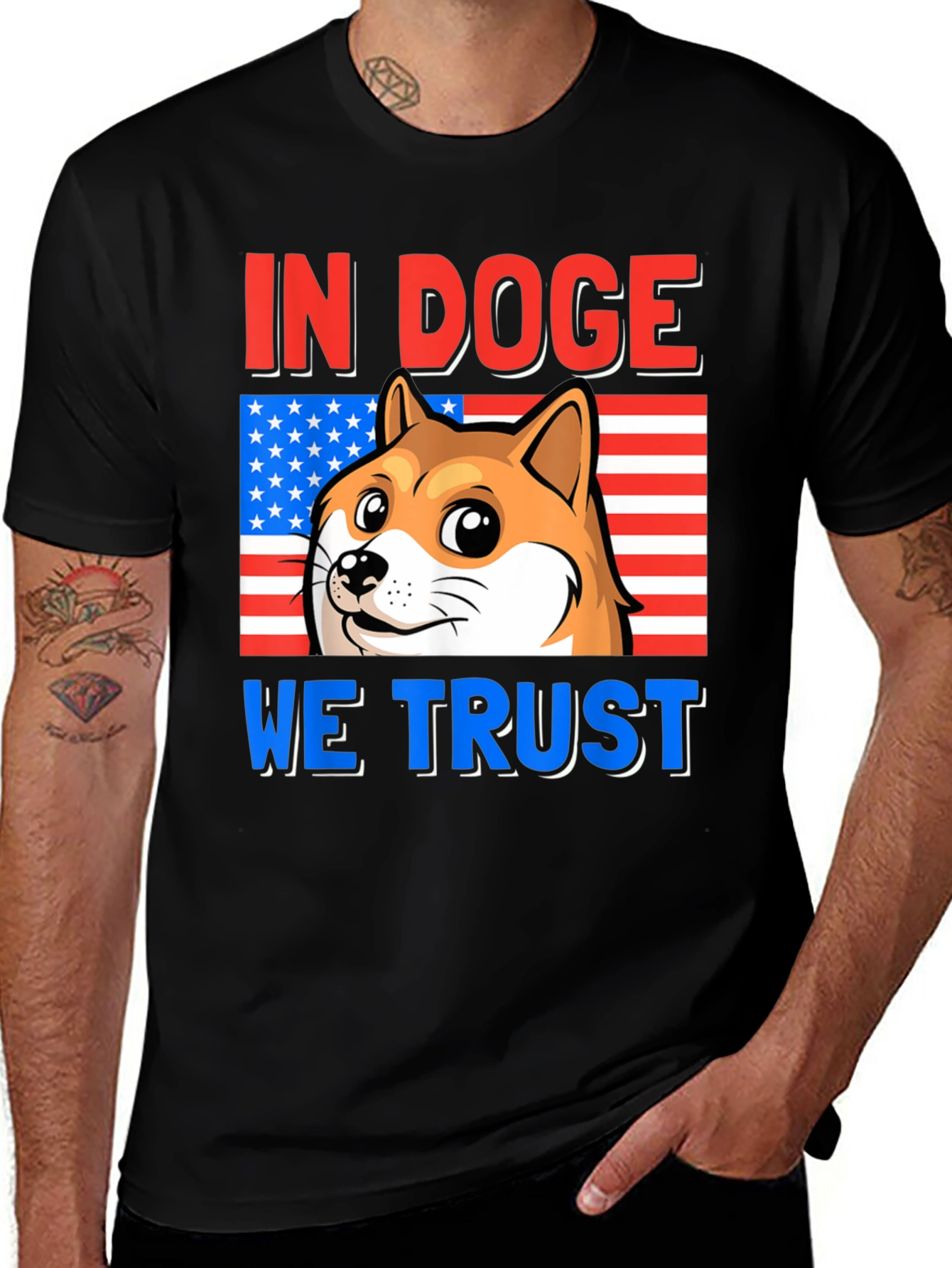 In Doge We Trust Black T-Shirt