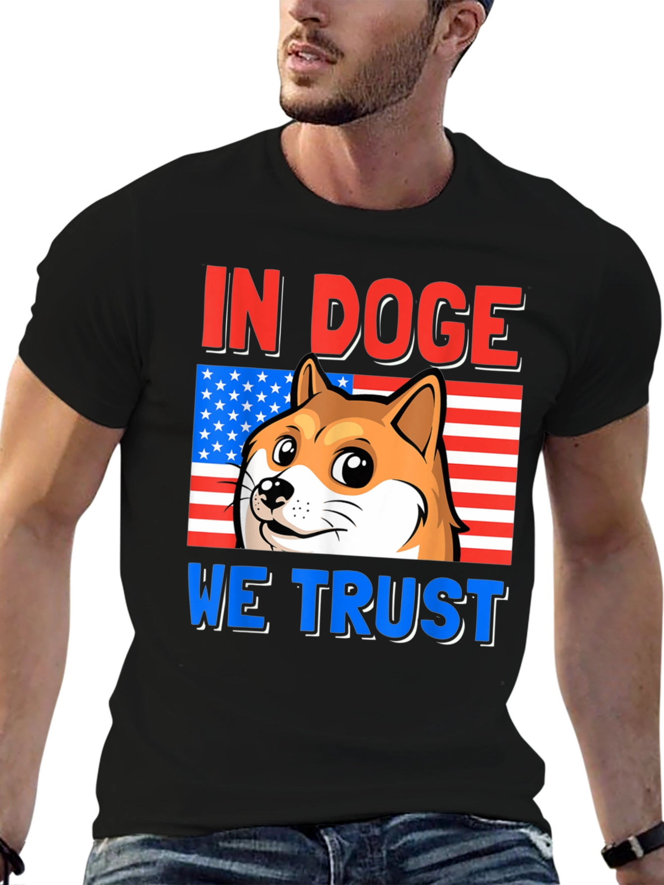 In Doge We Trust Black T-Shirt