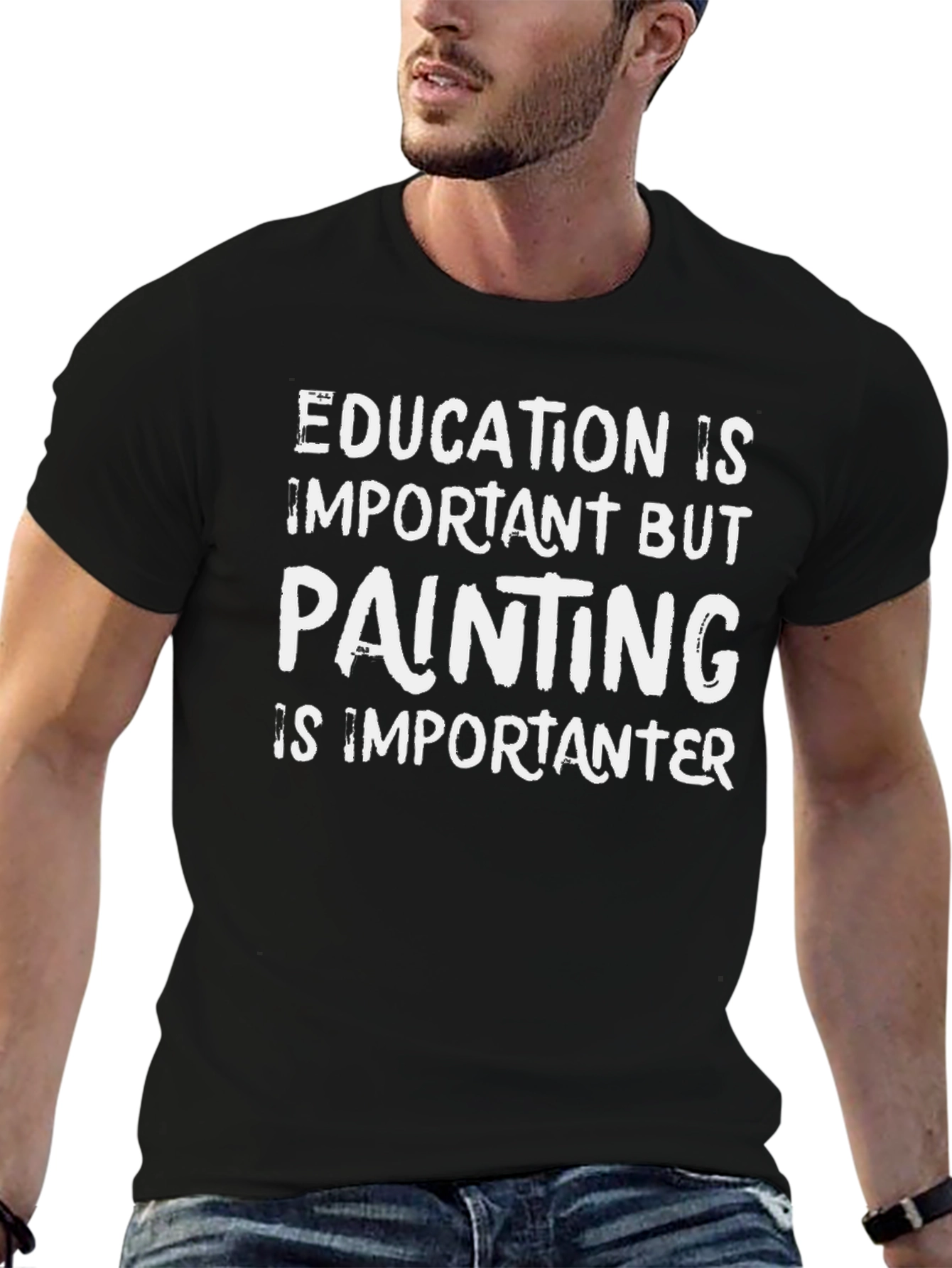 Education is Important But Painting T-Shirt