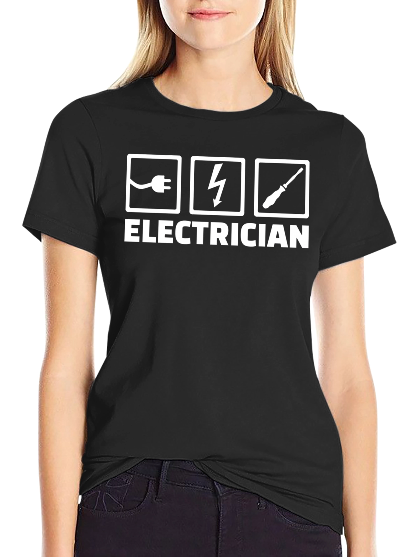 Electrician Graphic T-Shirt - Black