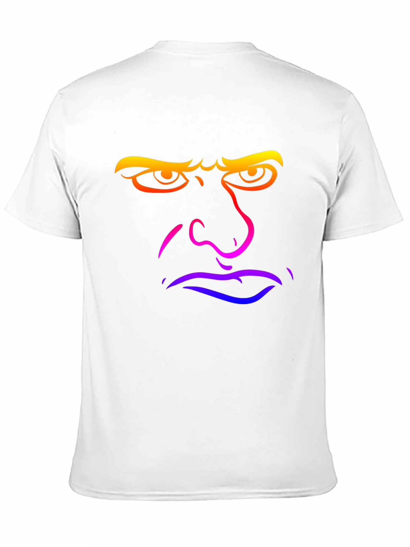 Grumpy Rainbow Face Graphic Tee - Black