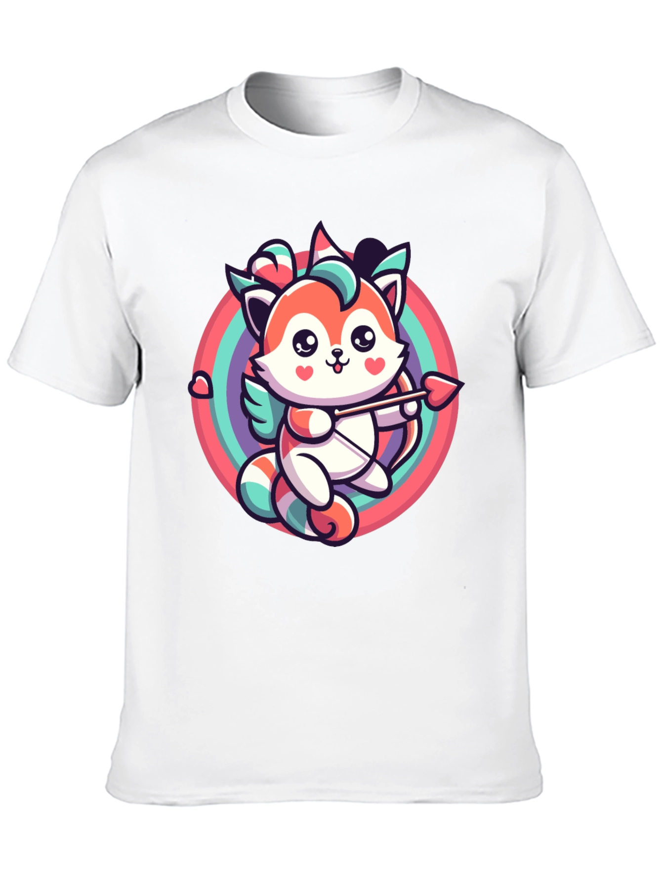 Cupid Fox Graphic Tee - Valentines Day Shirt