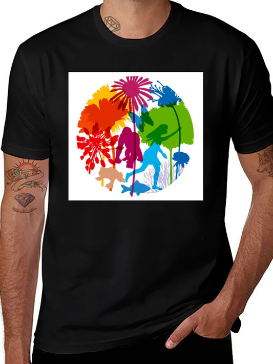 Colorful Nature Silhouette Graphic Tee