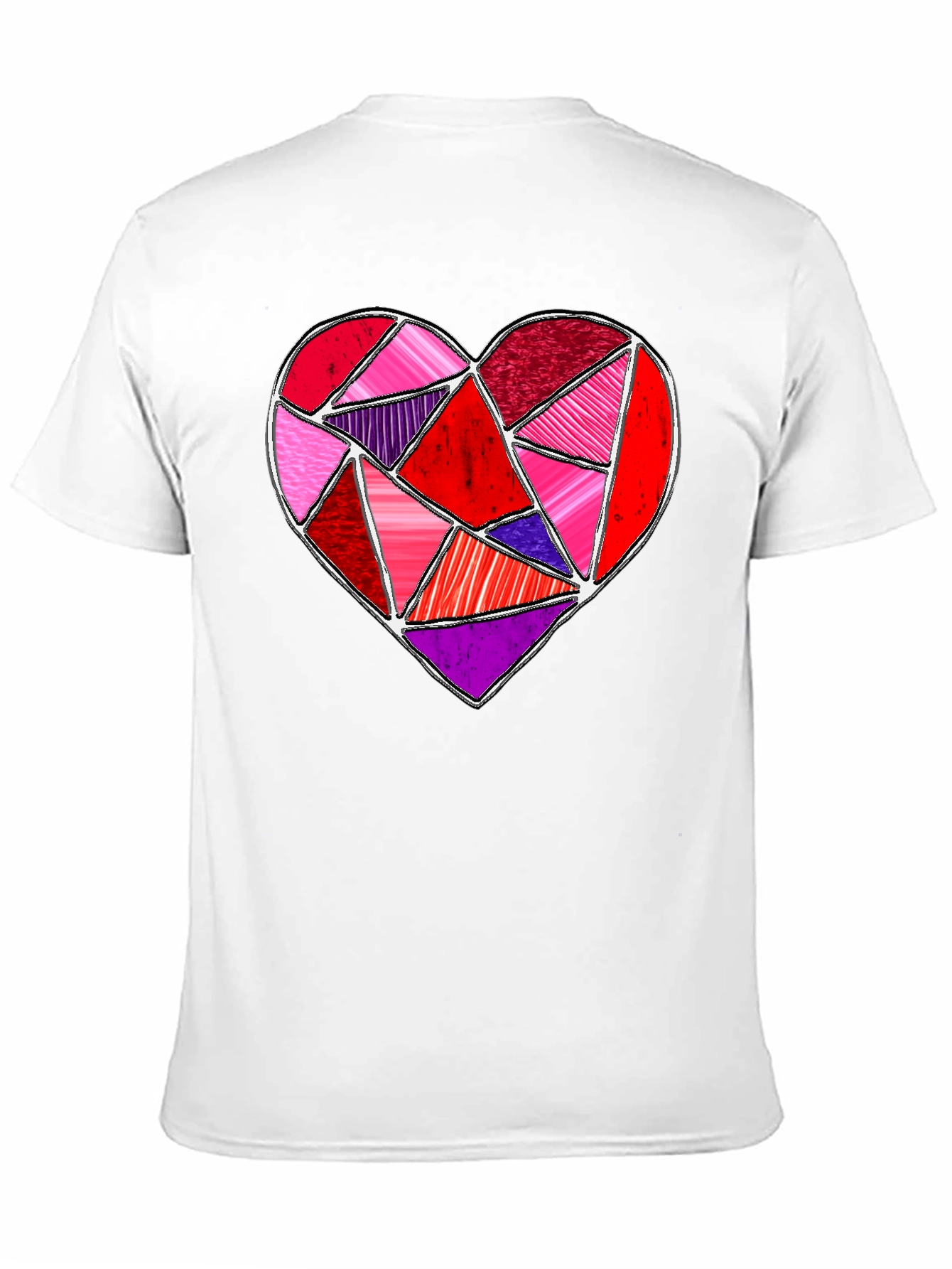 Geometric Heart Graphic Tee - Valentines Day Shirt