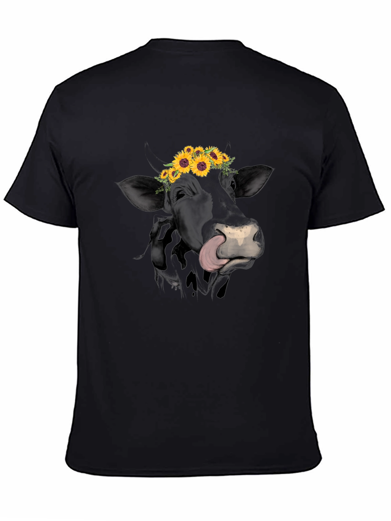 Cow Sunflower Graphic Tee - Unique Animal Lovers Shirt