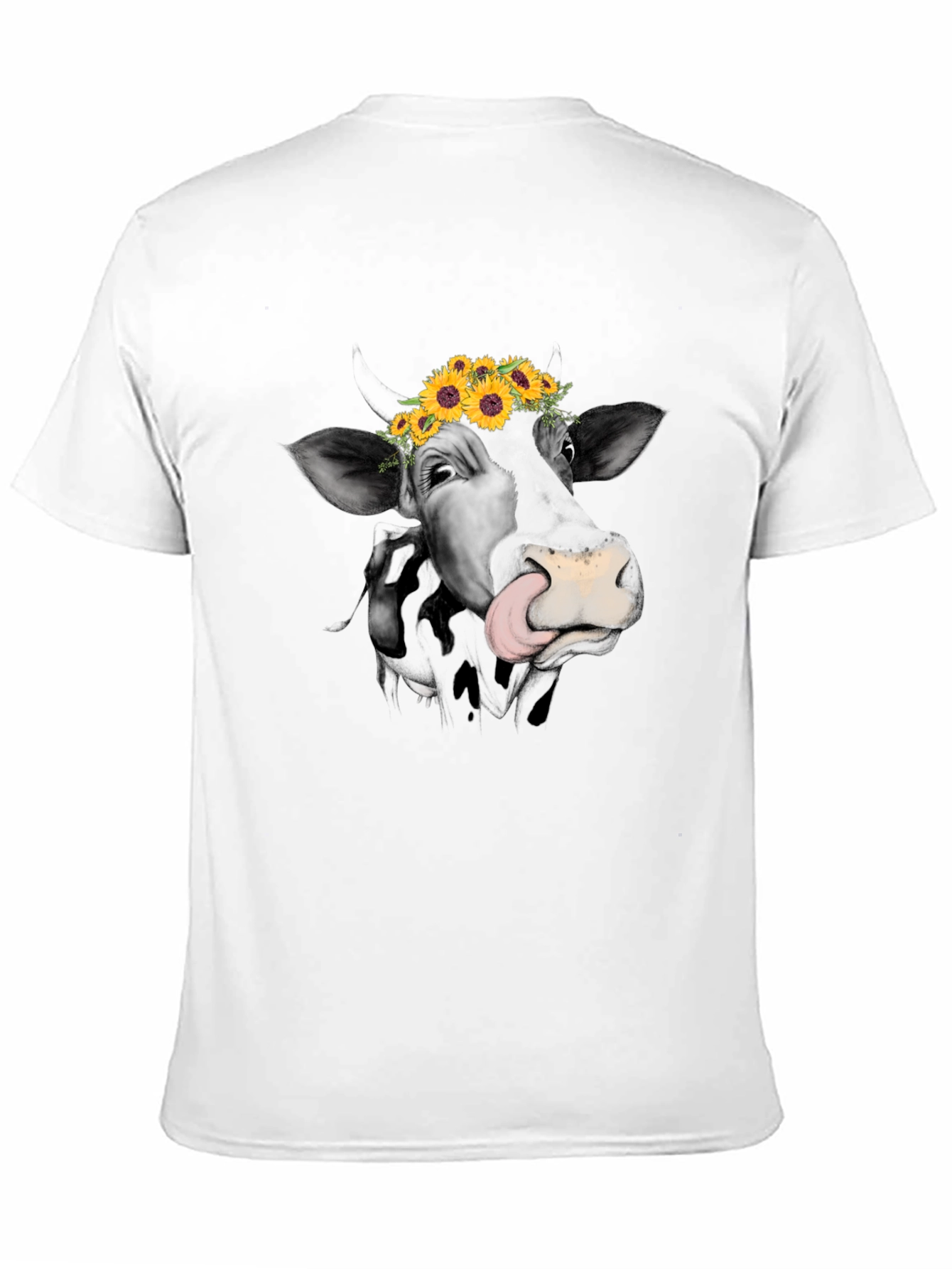 Cow Sunflower Graphic Tee - Unique Animal Lovers Shirt