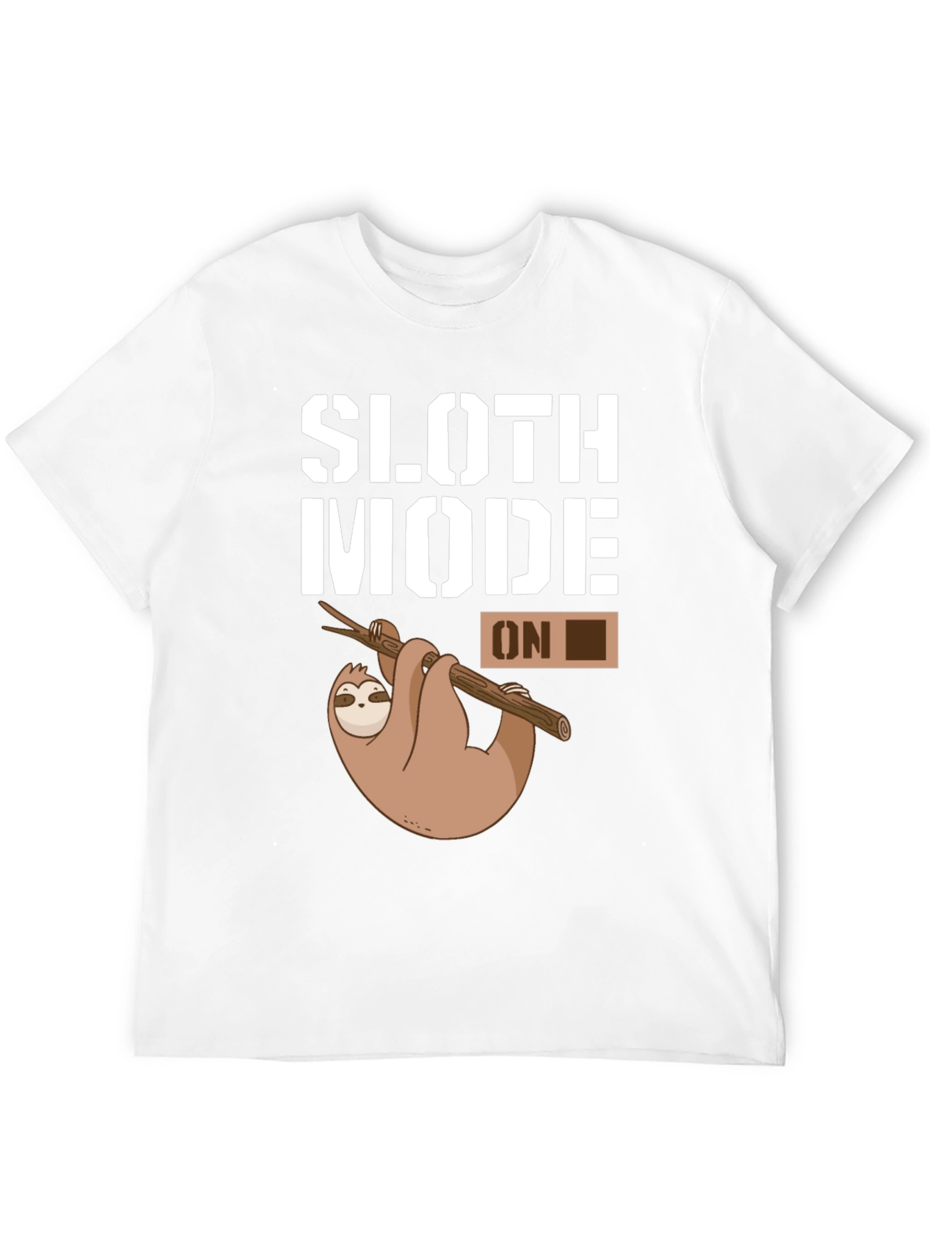 Sloth Mode On Graphic T-Shirt - Black Casual Tee