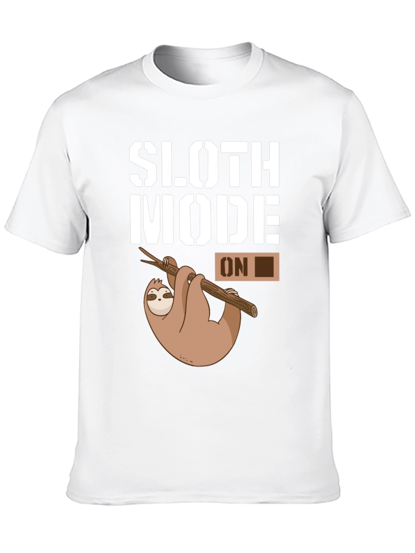 Sloth Mode On Graphic T-Shirt - Black Casual Tee