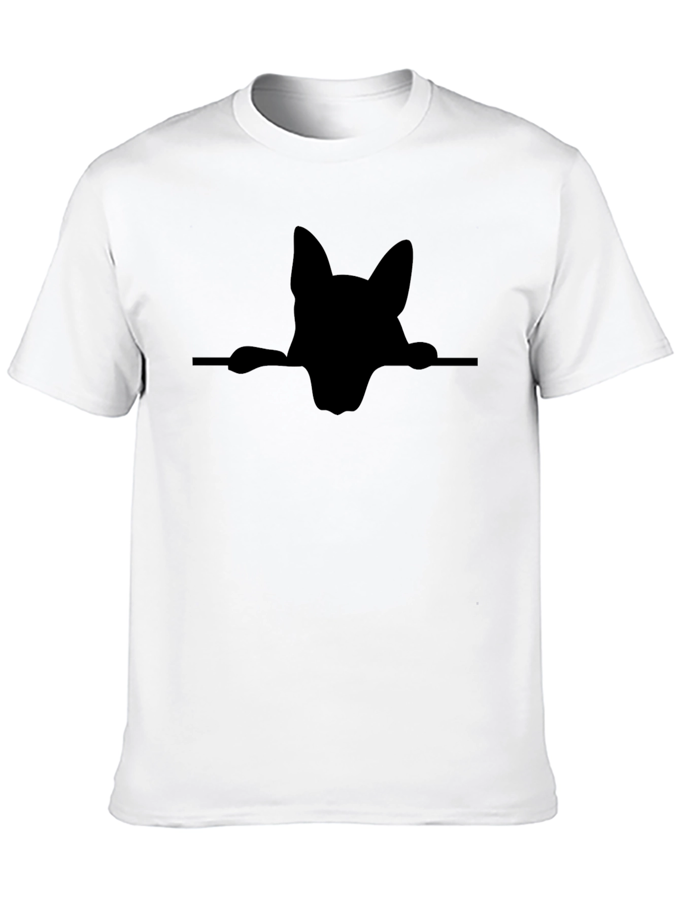 Dog Silhouette T-Shirt - Black