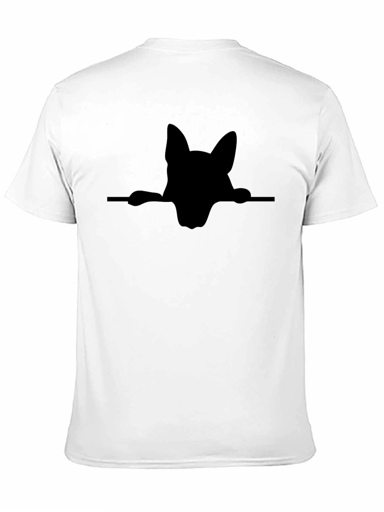 Dog Silhouette T-Shirt - Black